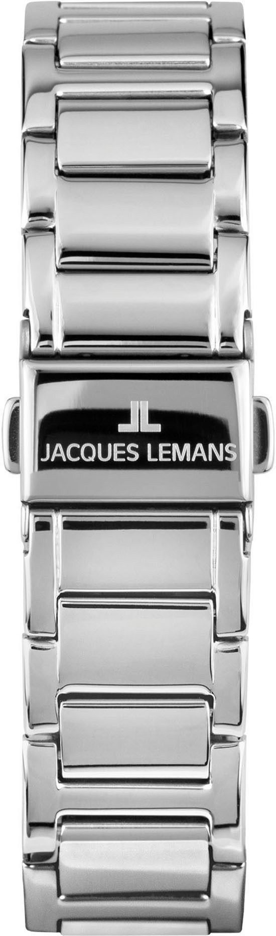 Jacques Lemans Chronograaf Venice Polshorloge, dameshorloge, leren band, stopwatchfunctie, datum, parelmoer
