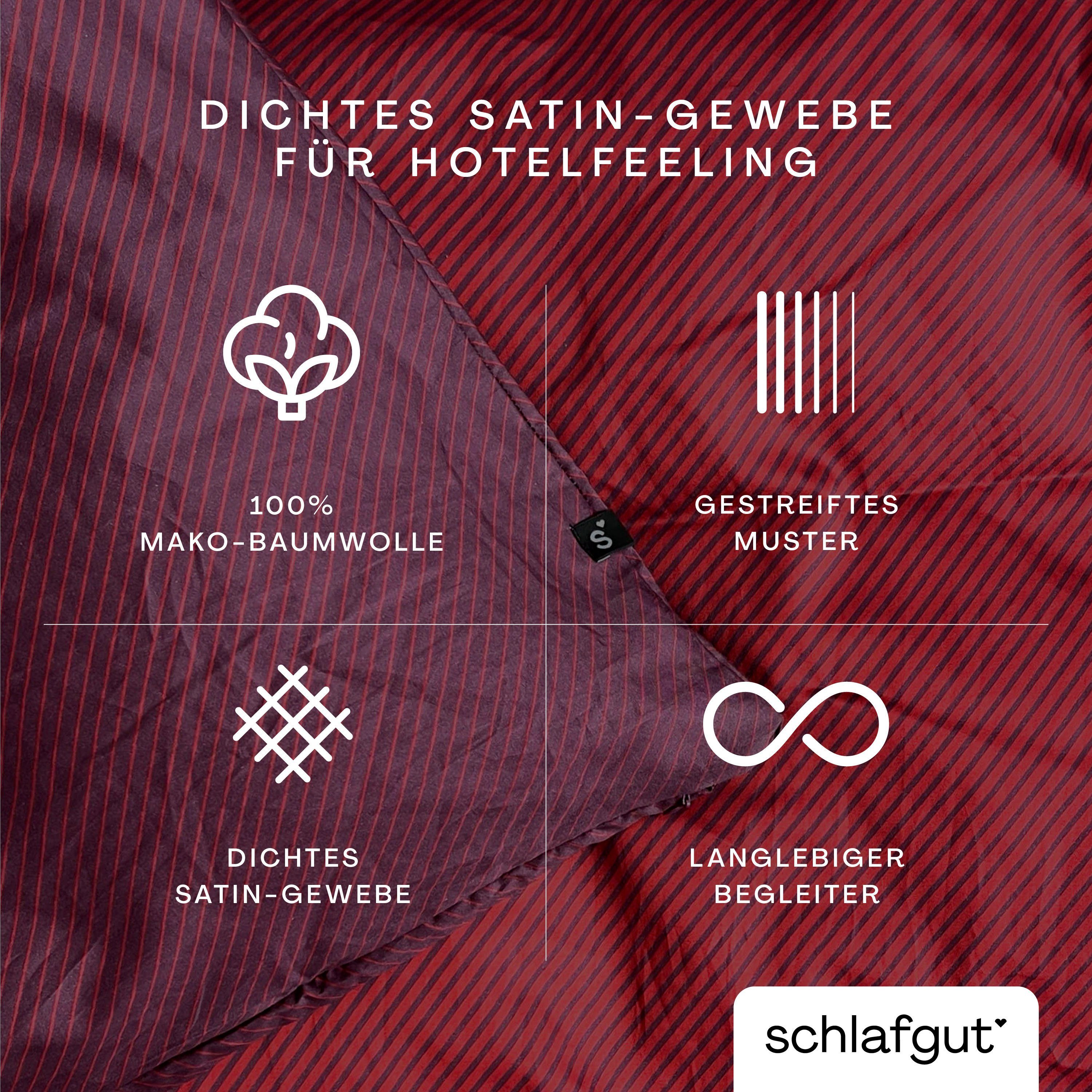 Schlafgut Dekbedovertrek Woven Satin fade met fijne strepen met kleurverloop, mix & match: bijpassende kussensloop verkrijgbaar (1 stuk)
