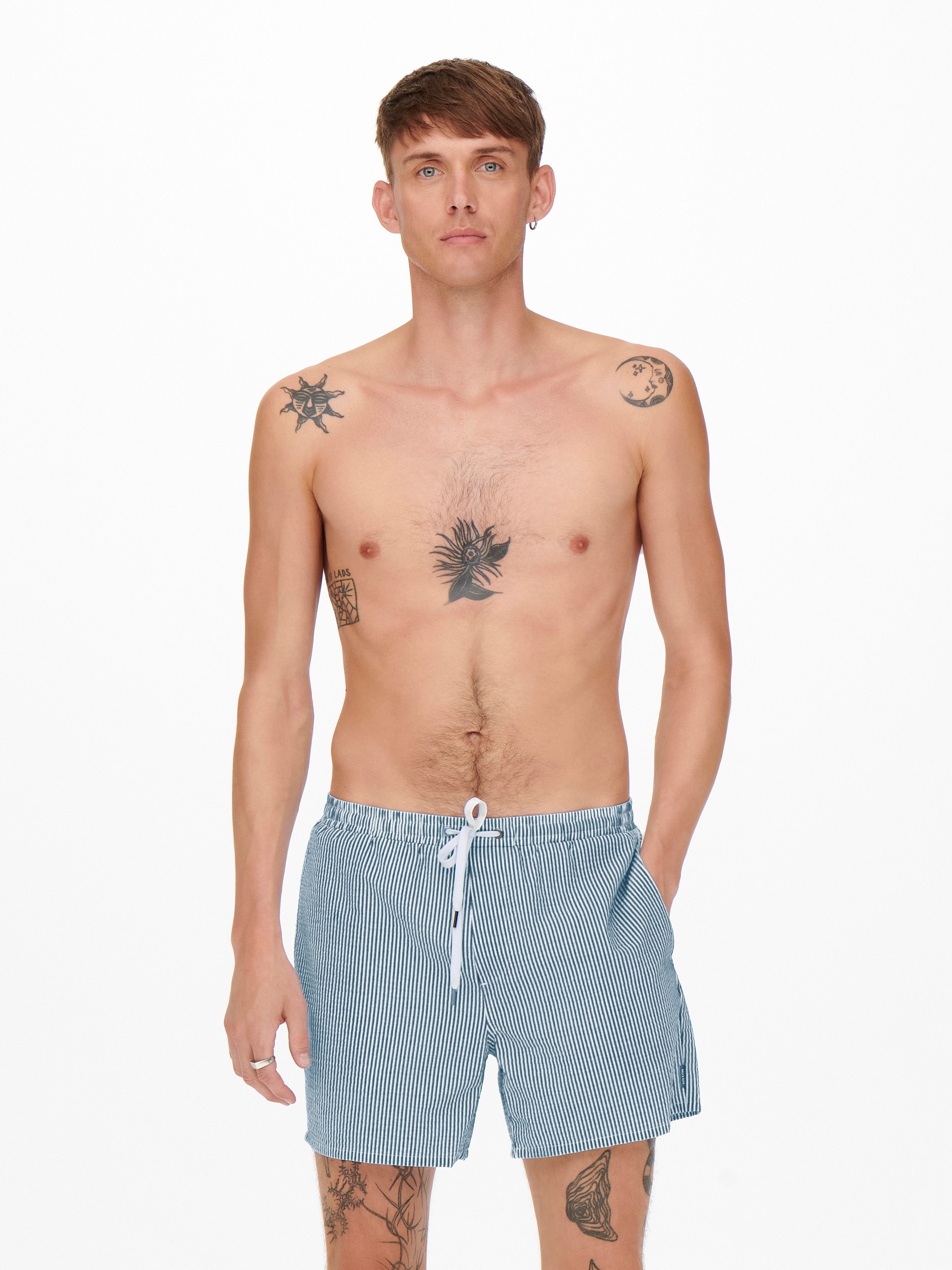 ONLY & SONS Zwembroek ONSTED STRIPE SEERSUCKER SWIM NOOS
