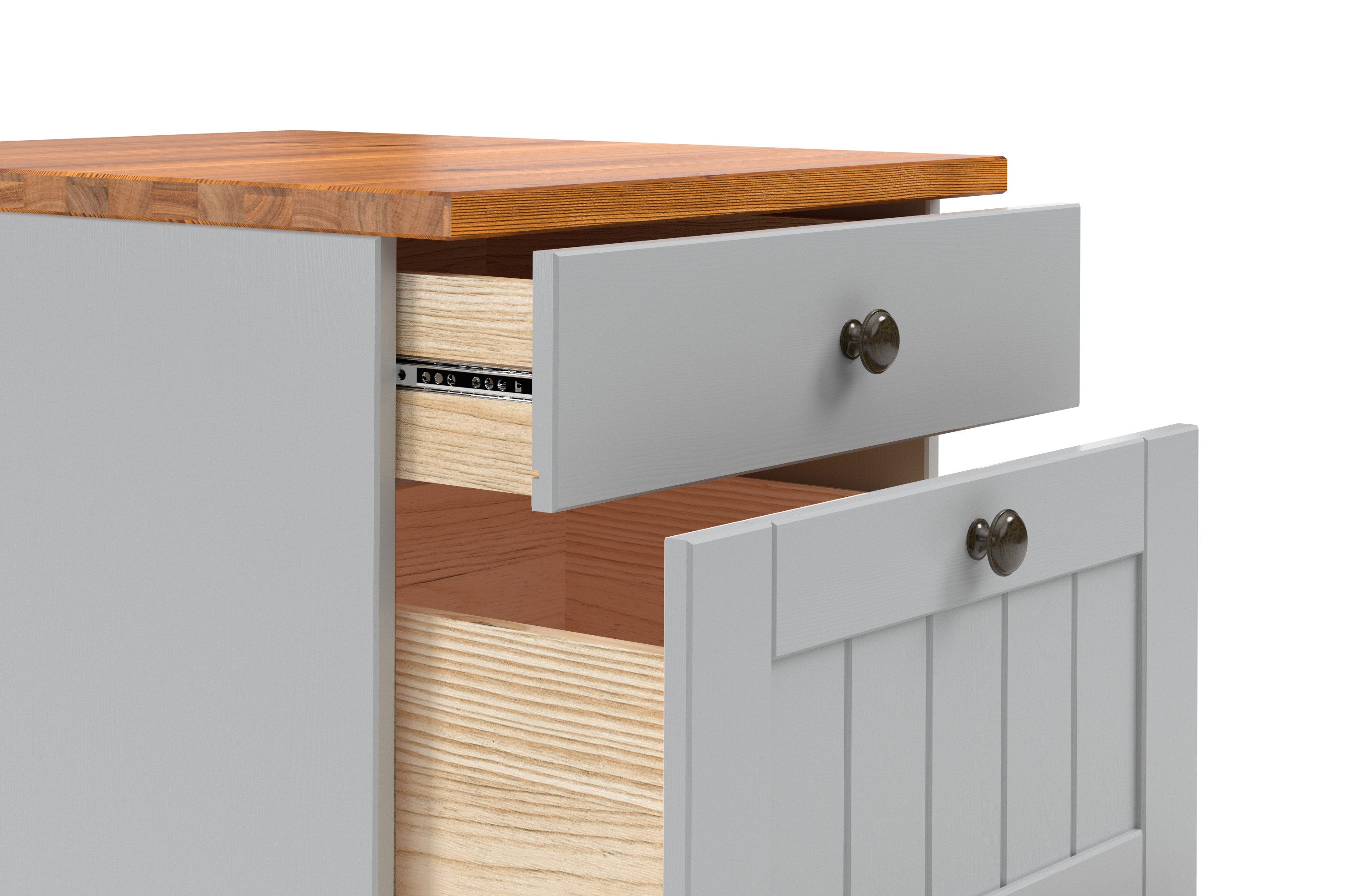 Home affaire Onderkast Alby2 , met metalen handgrepen, breedte 50 cm