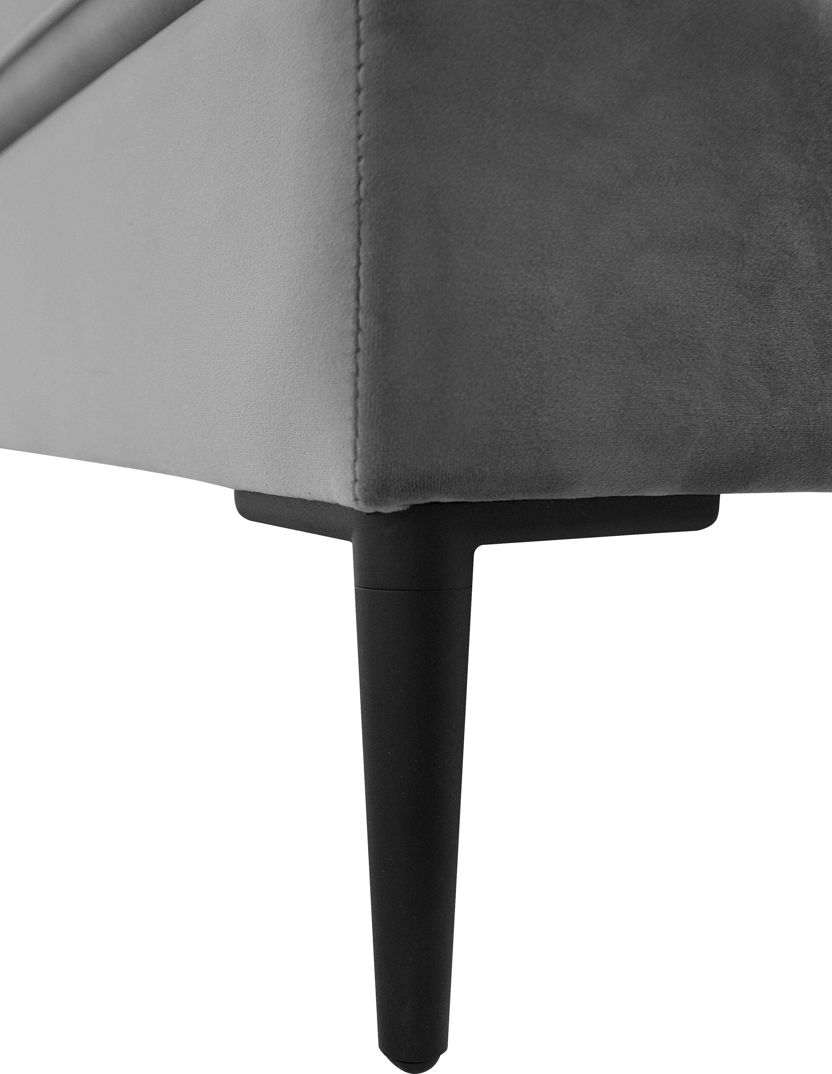 Leonique 3-zitsbank Light inclusief losse sierkussens, met smalle armleuningen en telescooppoten