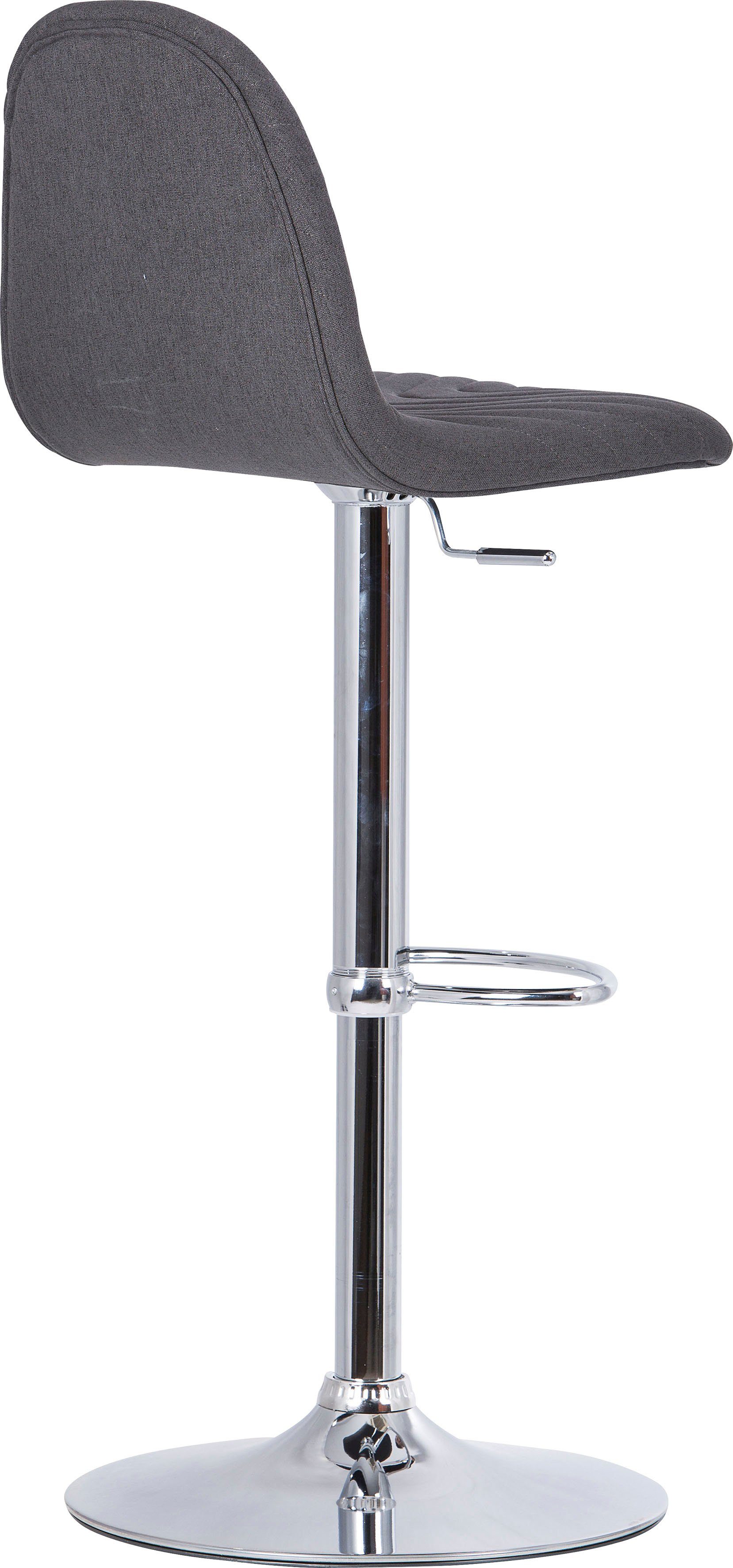 byLIVING Barkruk Casino 01 draaibaar met hoogteverstelling, bekleding van weefstof, metalen frame (set, 2 stuks)
