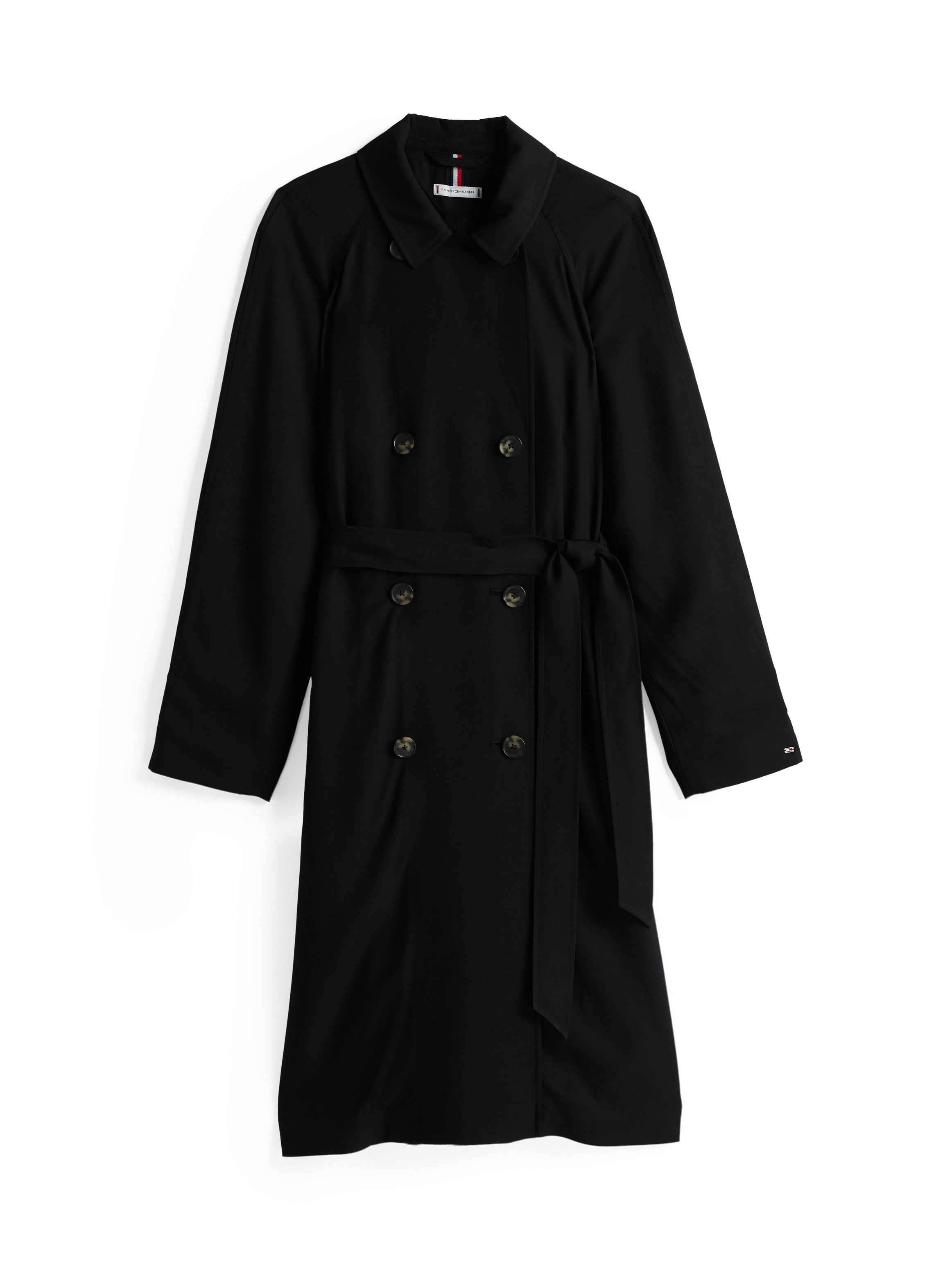 Tommy Hilfiger Trenchcoat ESSENTIAL FLUID TRENCH met riem, met rugpas, met raglanmouwen