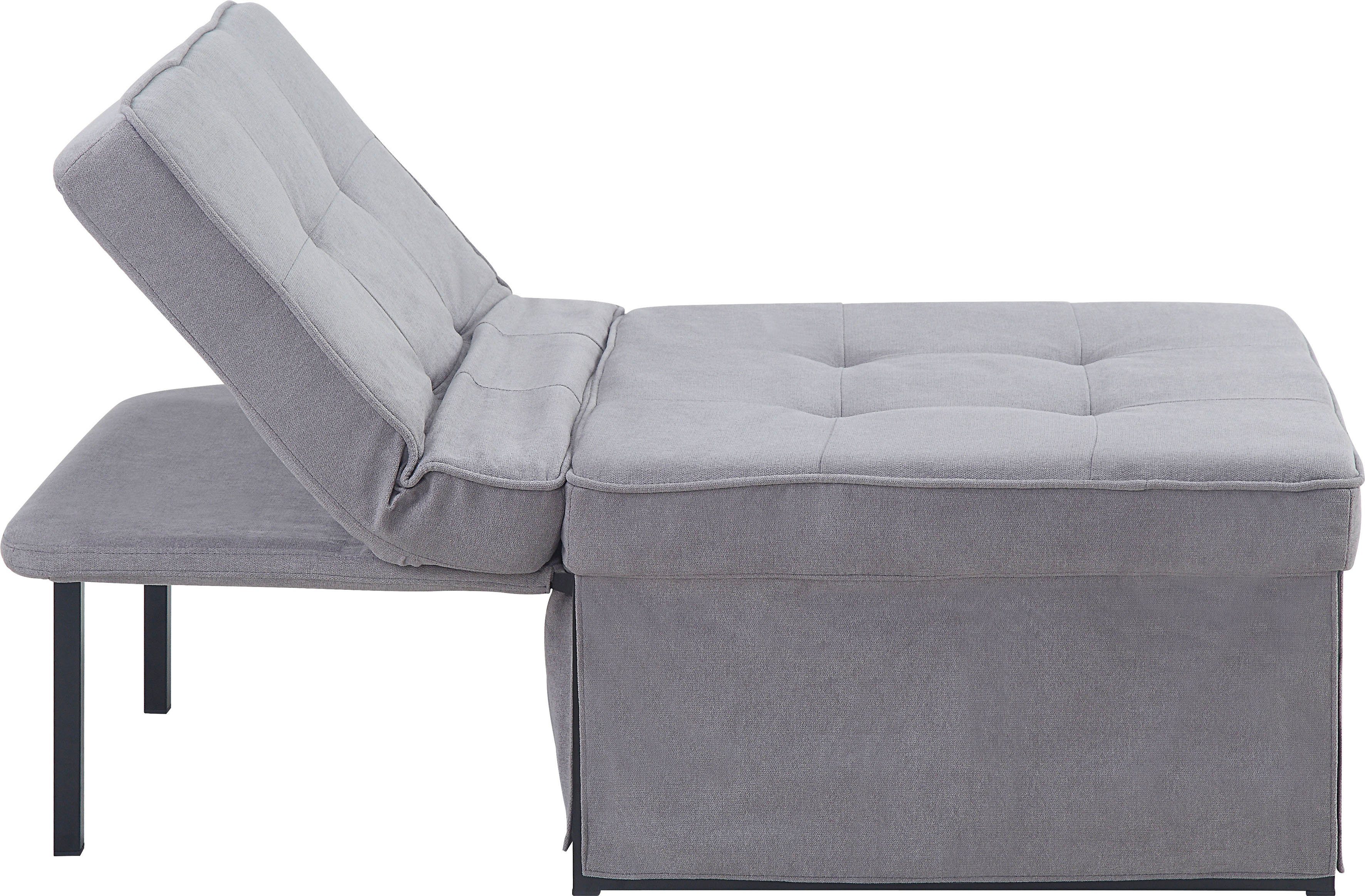 ATLANTIC home collection Slaapbank Finn te veranderen in een loungestoel, relaxfauteuil en logeerbed, incl. kussen