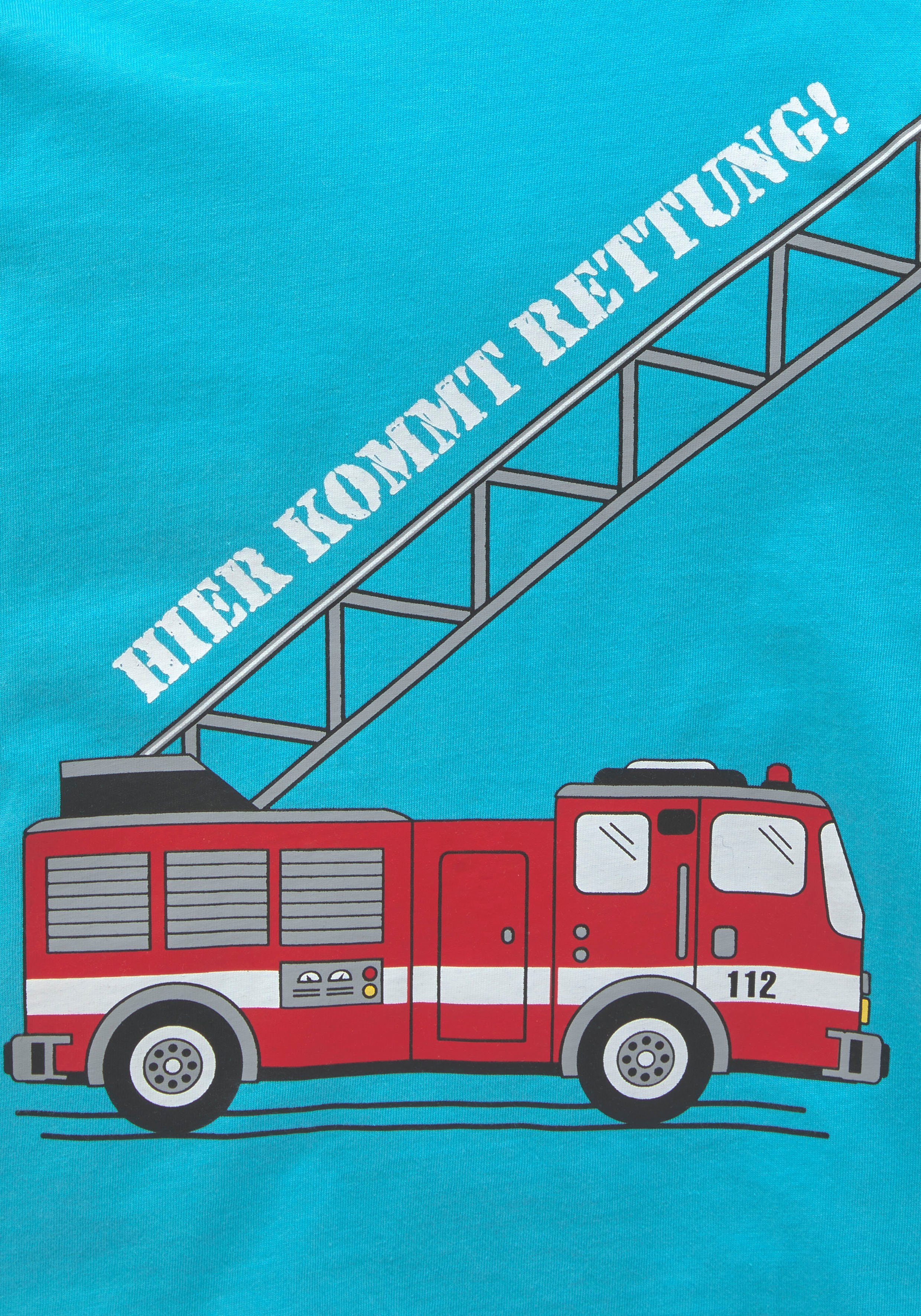 KIDSWORLD Shirt met lange mouwen HIER KOMMT RETTUNG Lange mouwen, basic pasvorm, frisse print