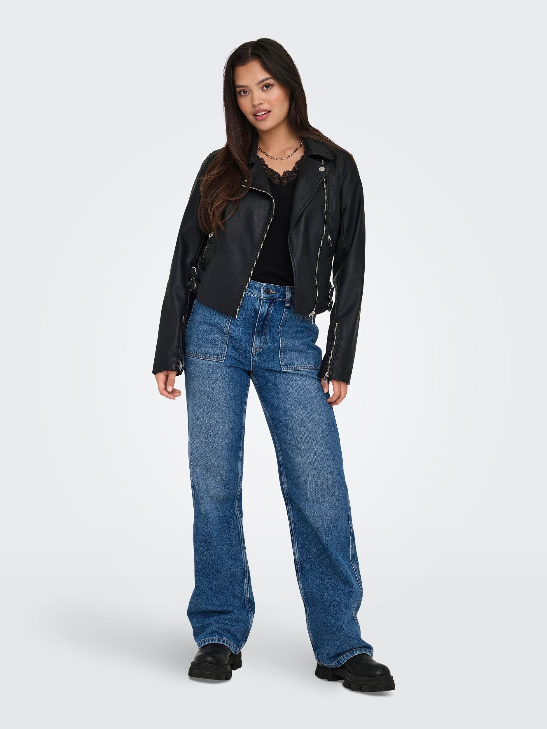 Only Imitatieleren jack ONLALBA FAUX LEATHER BIKER CC OTW