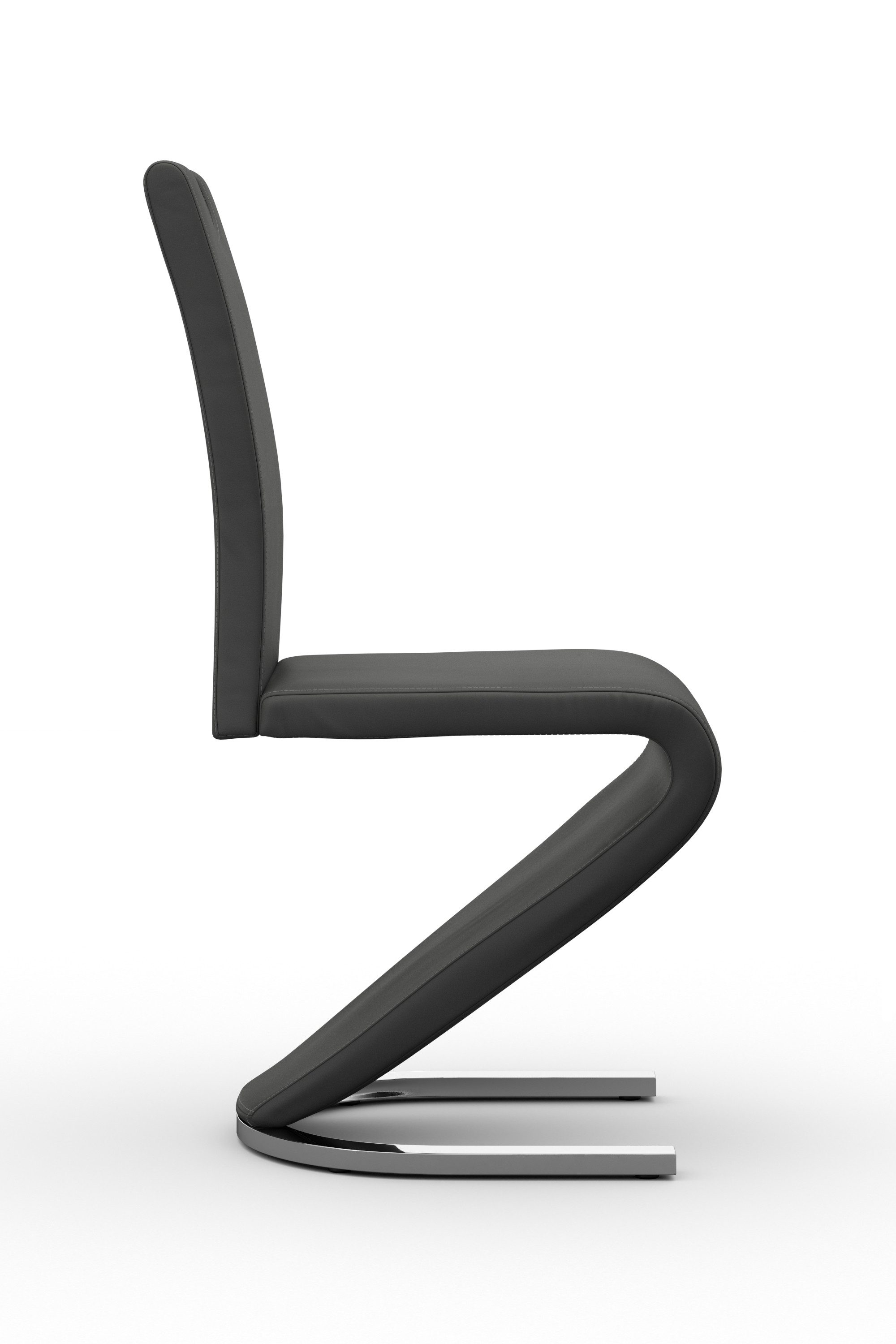 Home affaire Eetkamerstoel Monza Bekleding in imitatieleer, rugleuning met handgreep voor eenvoudig terugtrekken (set, 2 stuks)