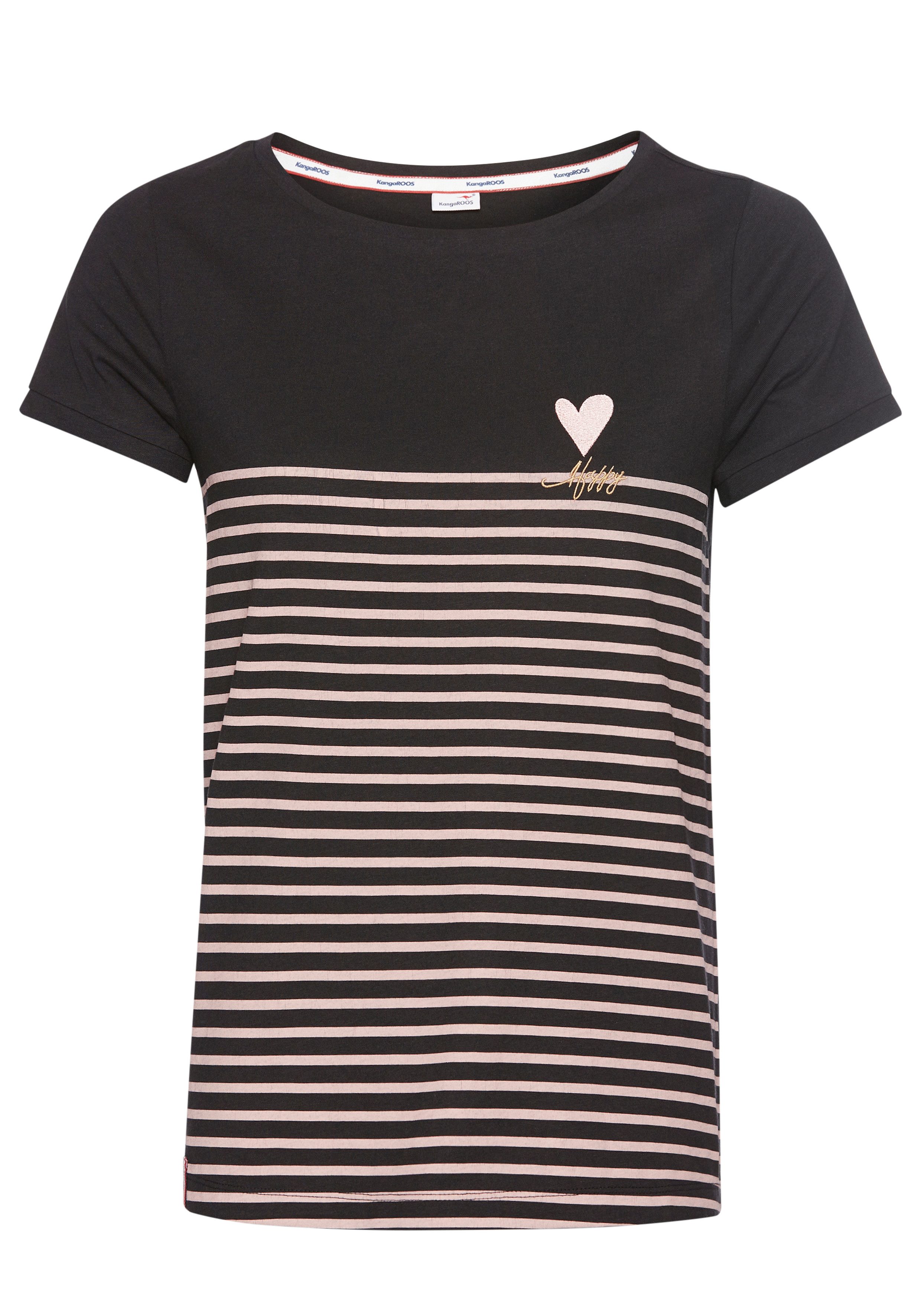 KangaROOS T-shirt van zachte katoenstof (2-delig, Set van 2)