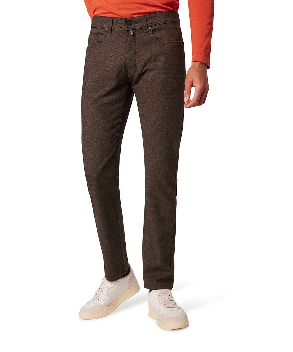 Pierre Cardin 5-pocket jeans PC-Lyon heren slim fit jeans maat 33 bruin