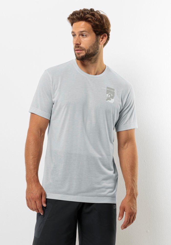 Jack Wolfskin Vonnan S S Graphic T-Shirt Men Functioneel shirt Heren XXL grijs cool grey