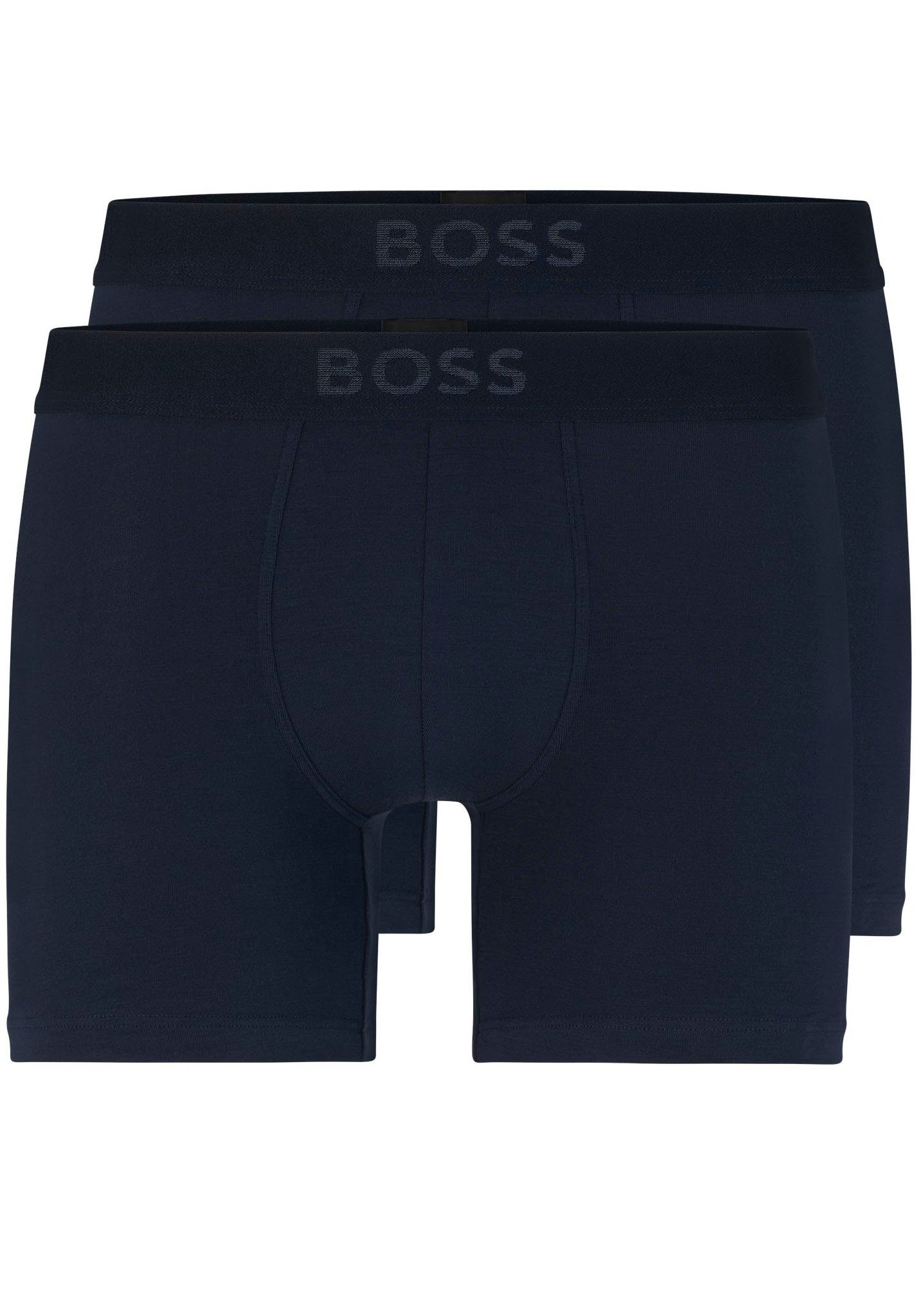 BOSS Boxershort BoxerBr 2P UltraSoft met tonale boss logo-elastisch tailleband (2 stuks, Set van 2)