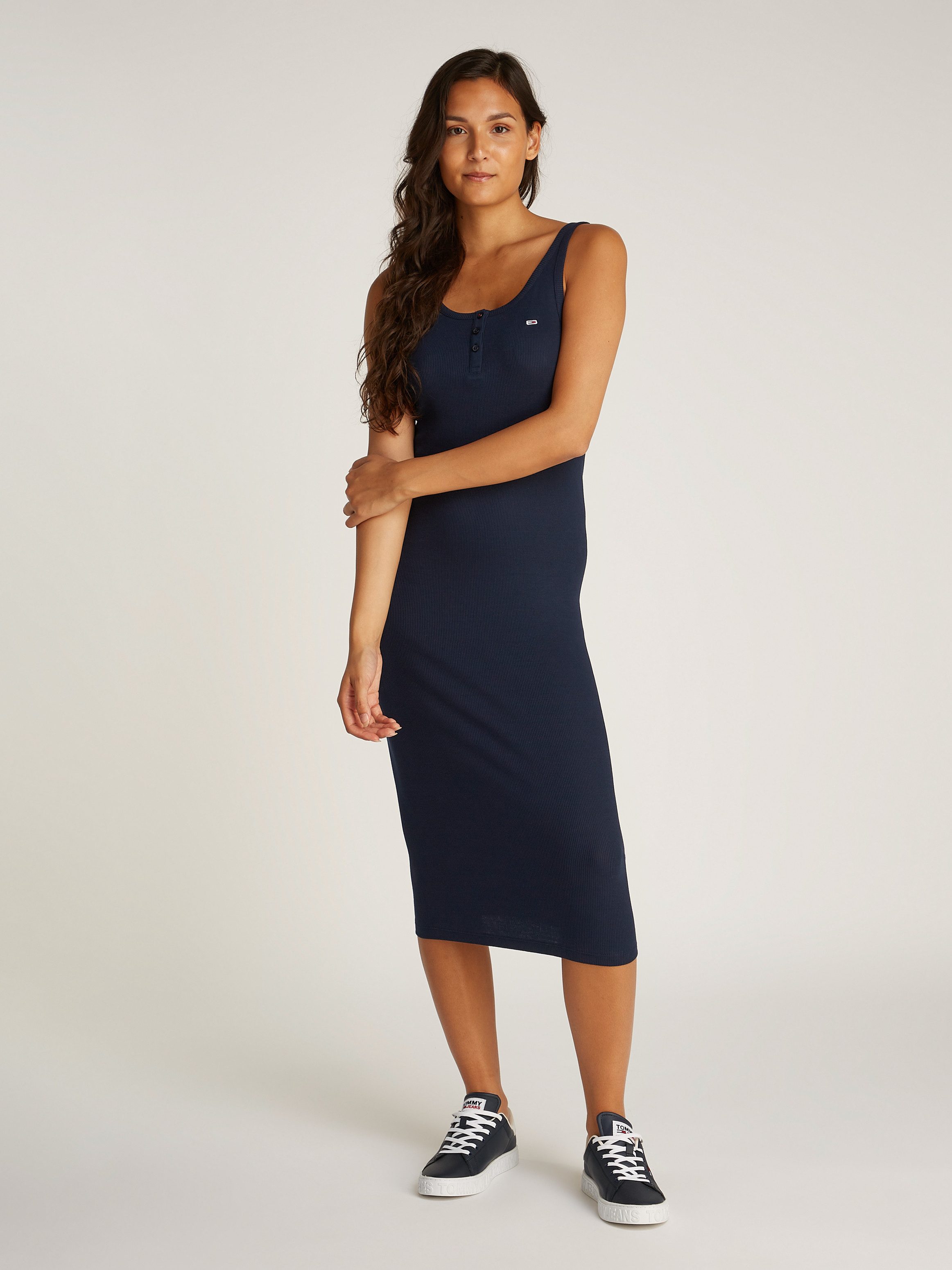TOMMY JEANS Jerseyjurk TJW BUTTON TANK DRESS