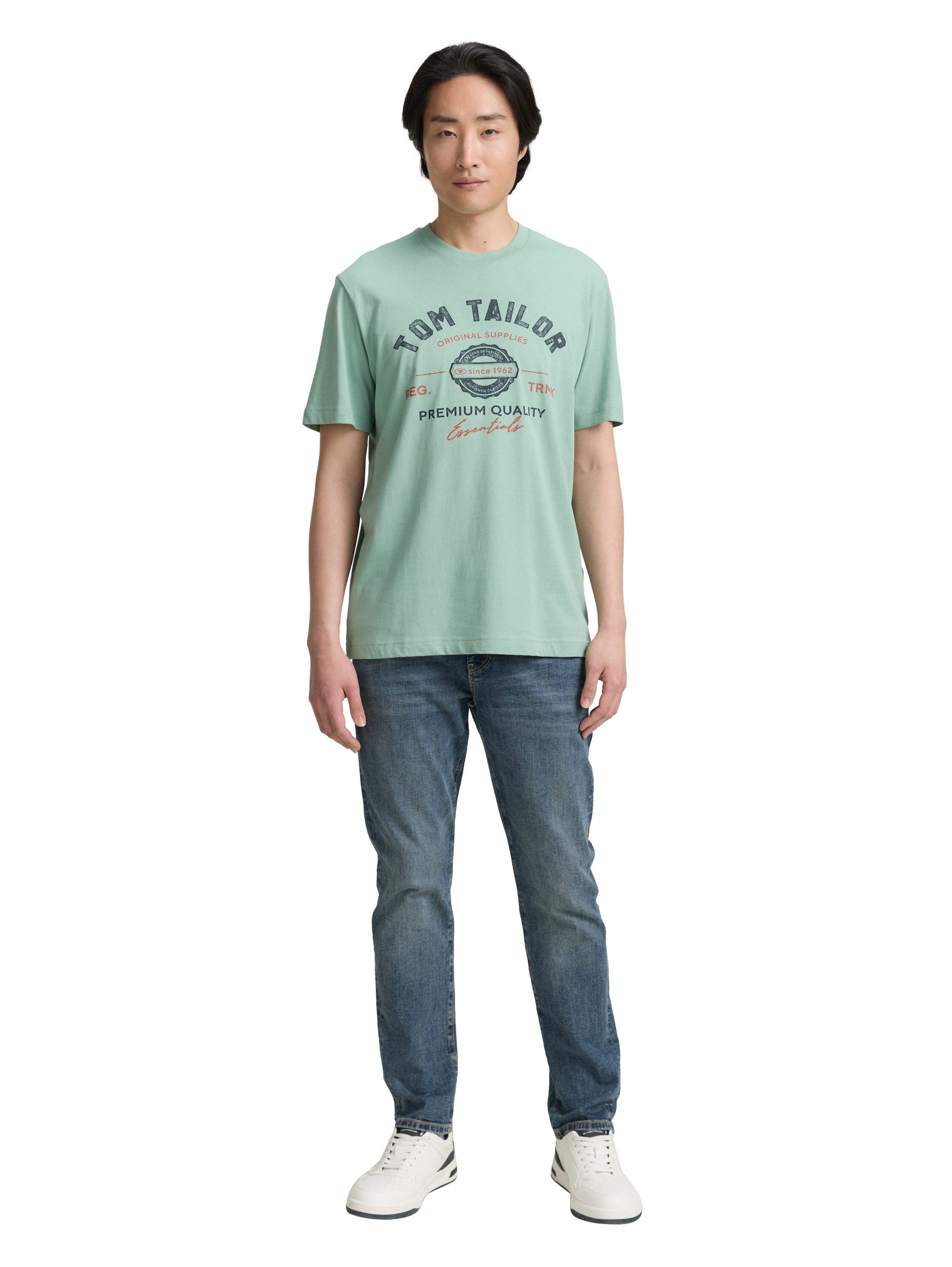 Tom Tailor T-shirt met grote logo-frontprint