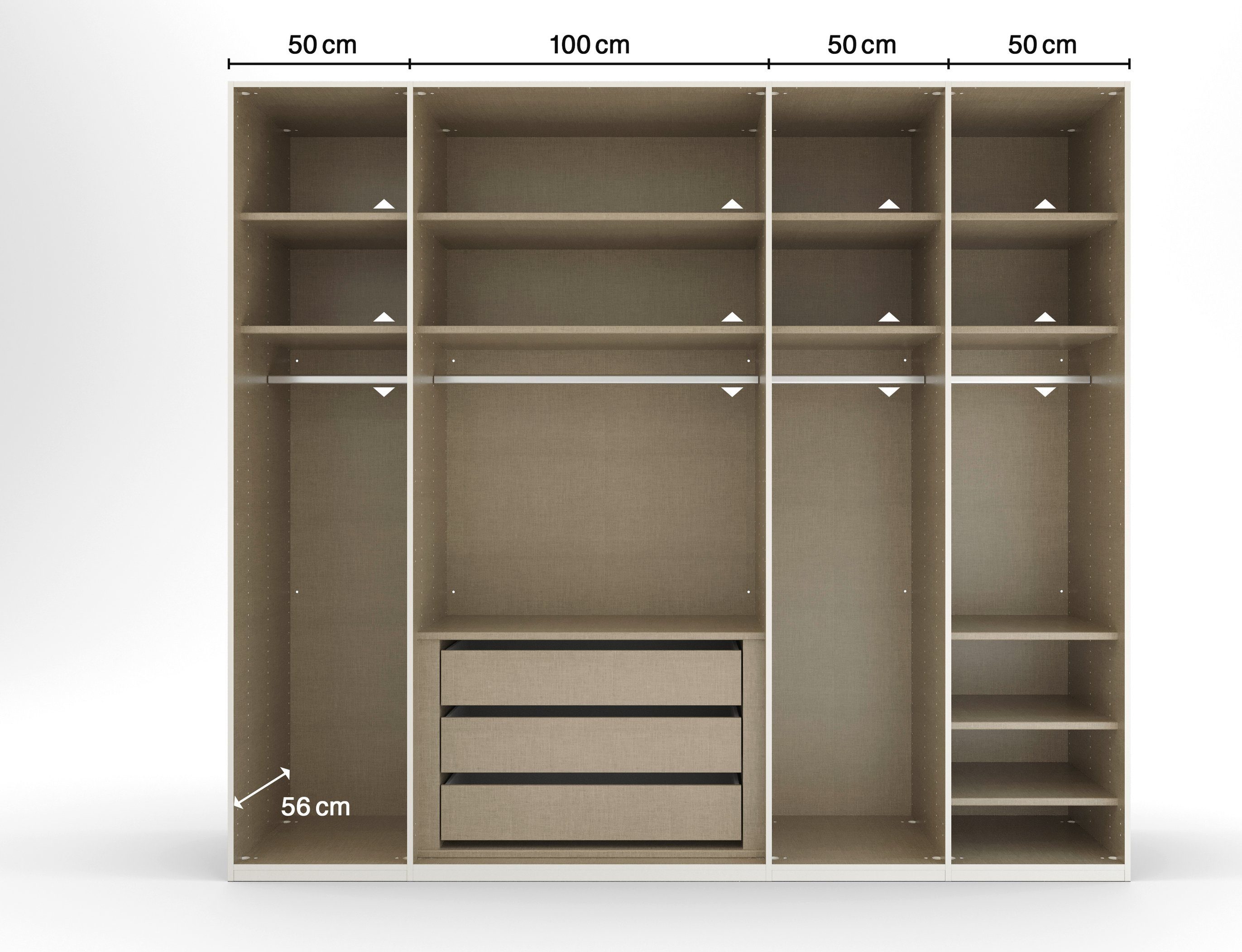 rauch Draaideurkast Kledingkast kast garderobe SKAT SHINE met hoogwaardige, transparant grijs glas inclusief uitgebreid toebehoren made in germany