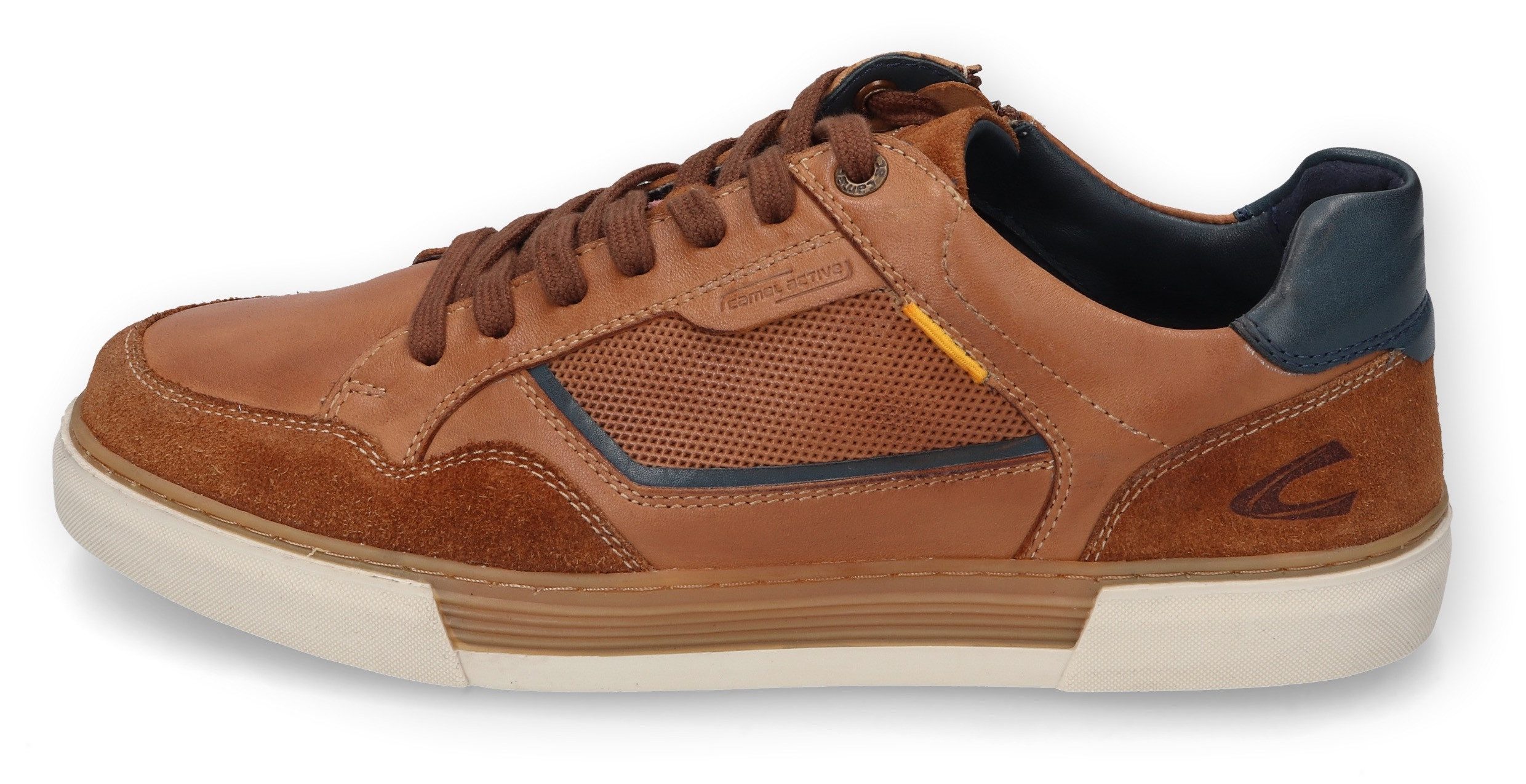 camel active Sneakers , retro sneaker, veterschoen, lage schoen met leren binnenzool