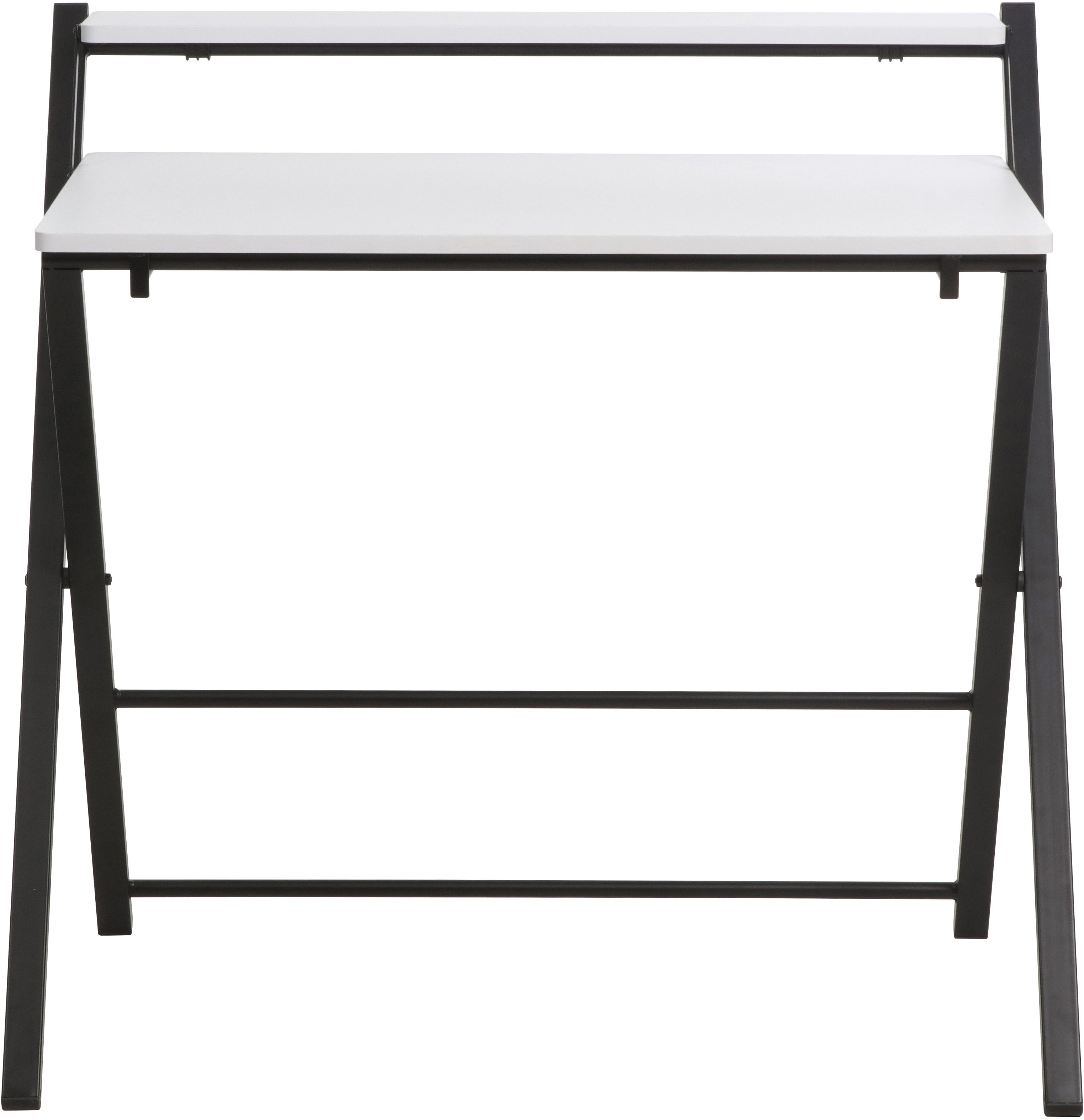 INOSIGN Pc-bureau SULBY, laptoptafel, bureau, met planchet, Metalen frame, opvouwbaar, ruimtebesparend, max. 86,5x82,5 cm