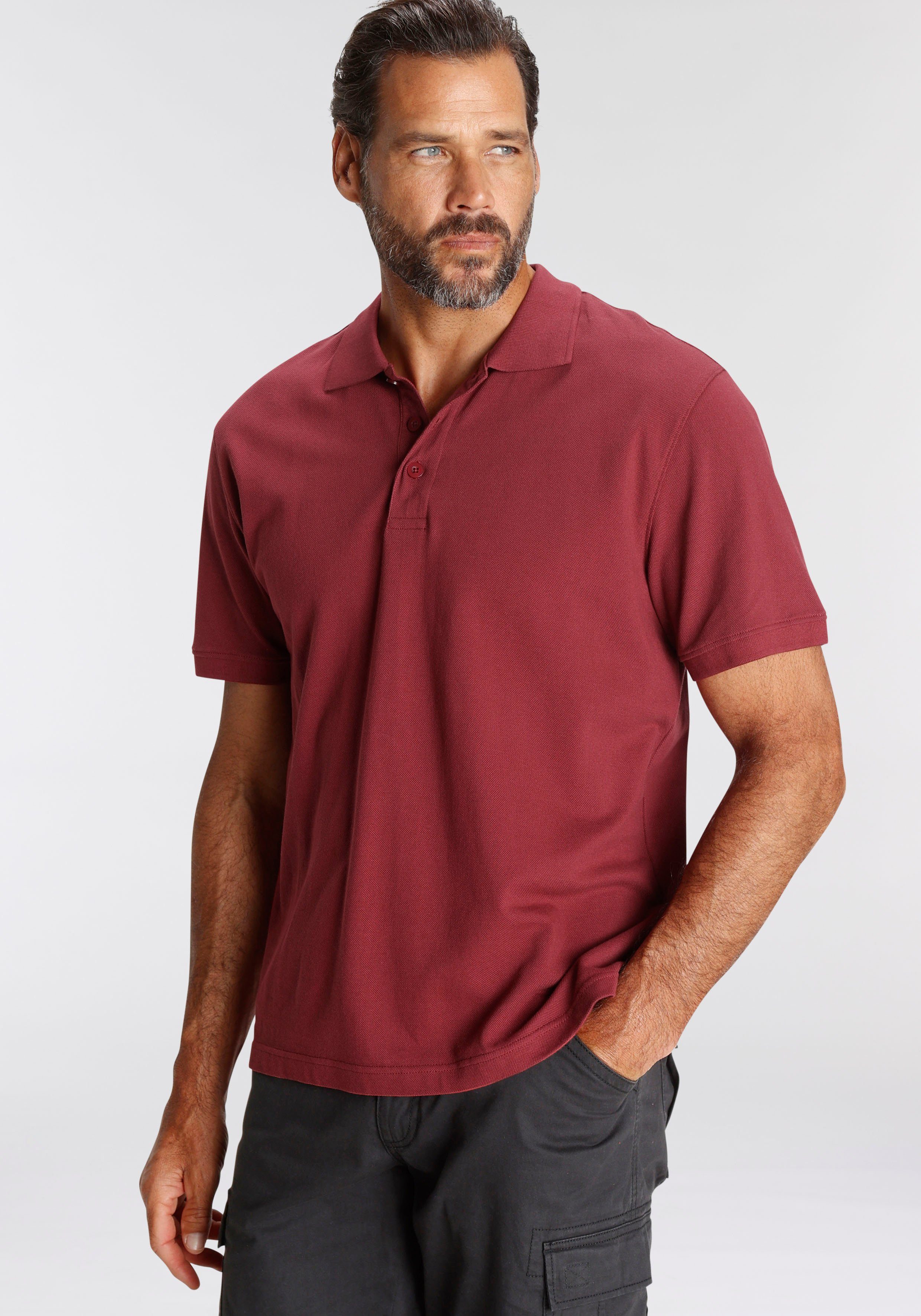 Man's World Poloshirt Korte mouwen, losse pasvorm, effen