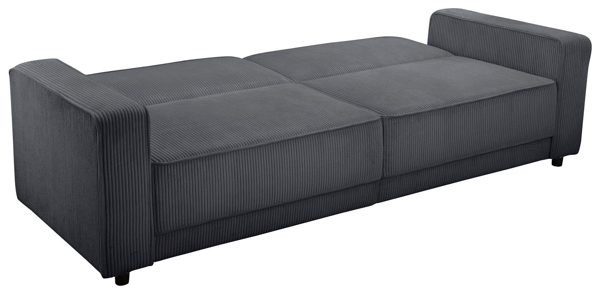 Dorel Home 3-zitsbank Allie slaapbank 225 cm Slaapbank functie (108/190cm), trendy ribfluweel of onderhoudsvriendelijk velours