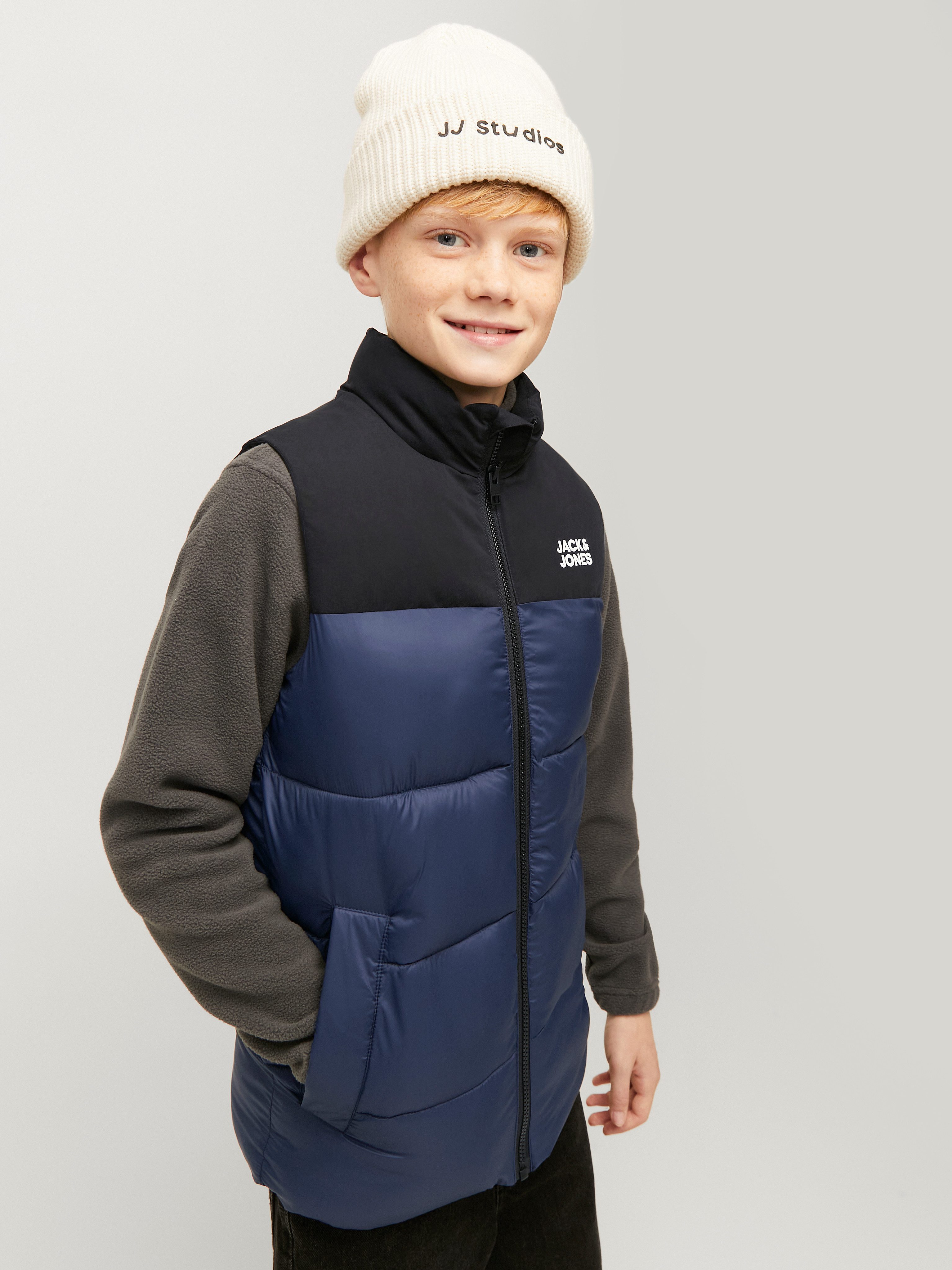 Jack & Jones Junior Korte bodywarmer JJETOBY BODYWARMER COLLAR