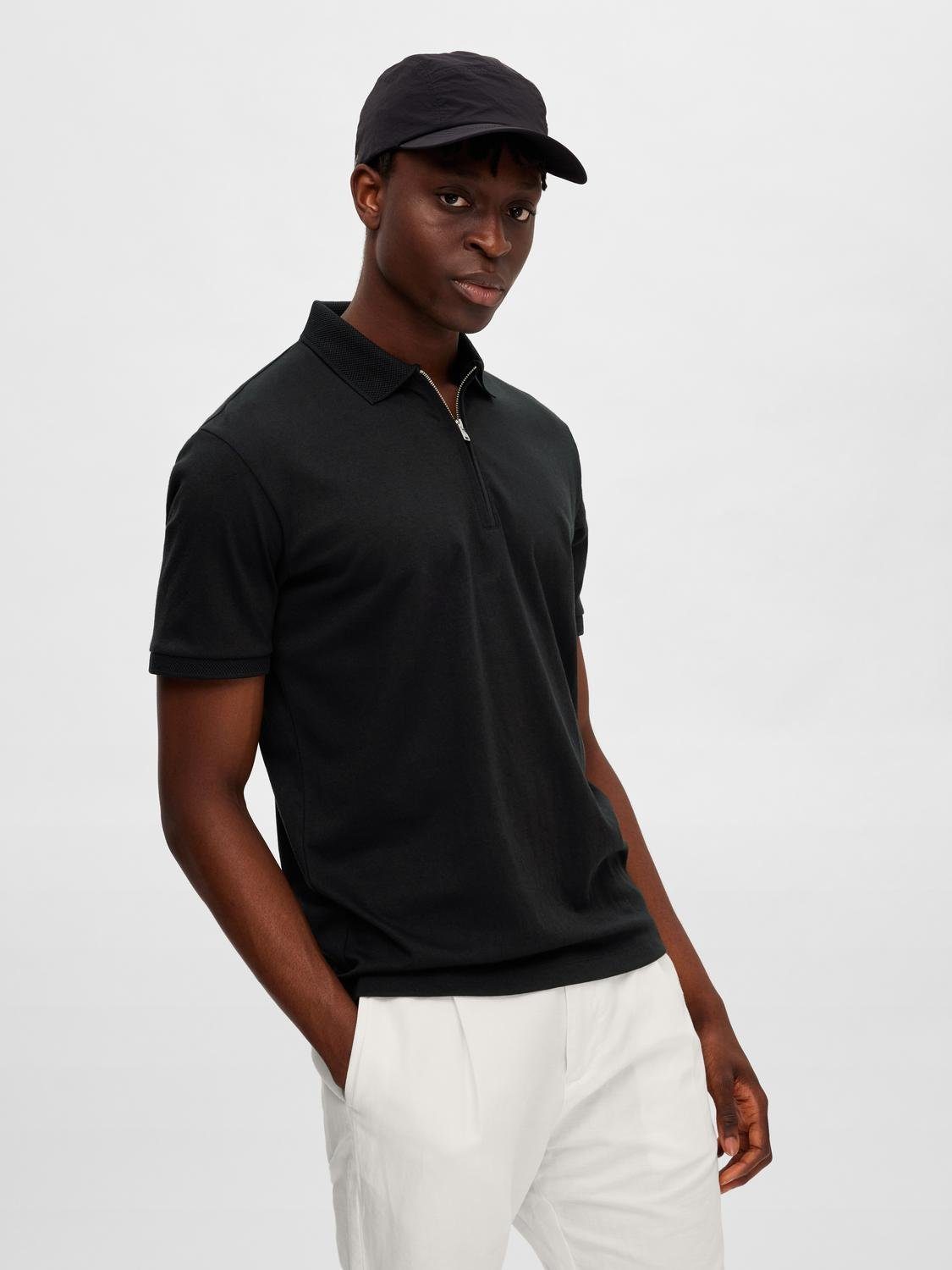 SELECTED HOMME Poloshirt SLHFAVE ZIP SS POLO NOOS