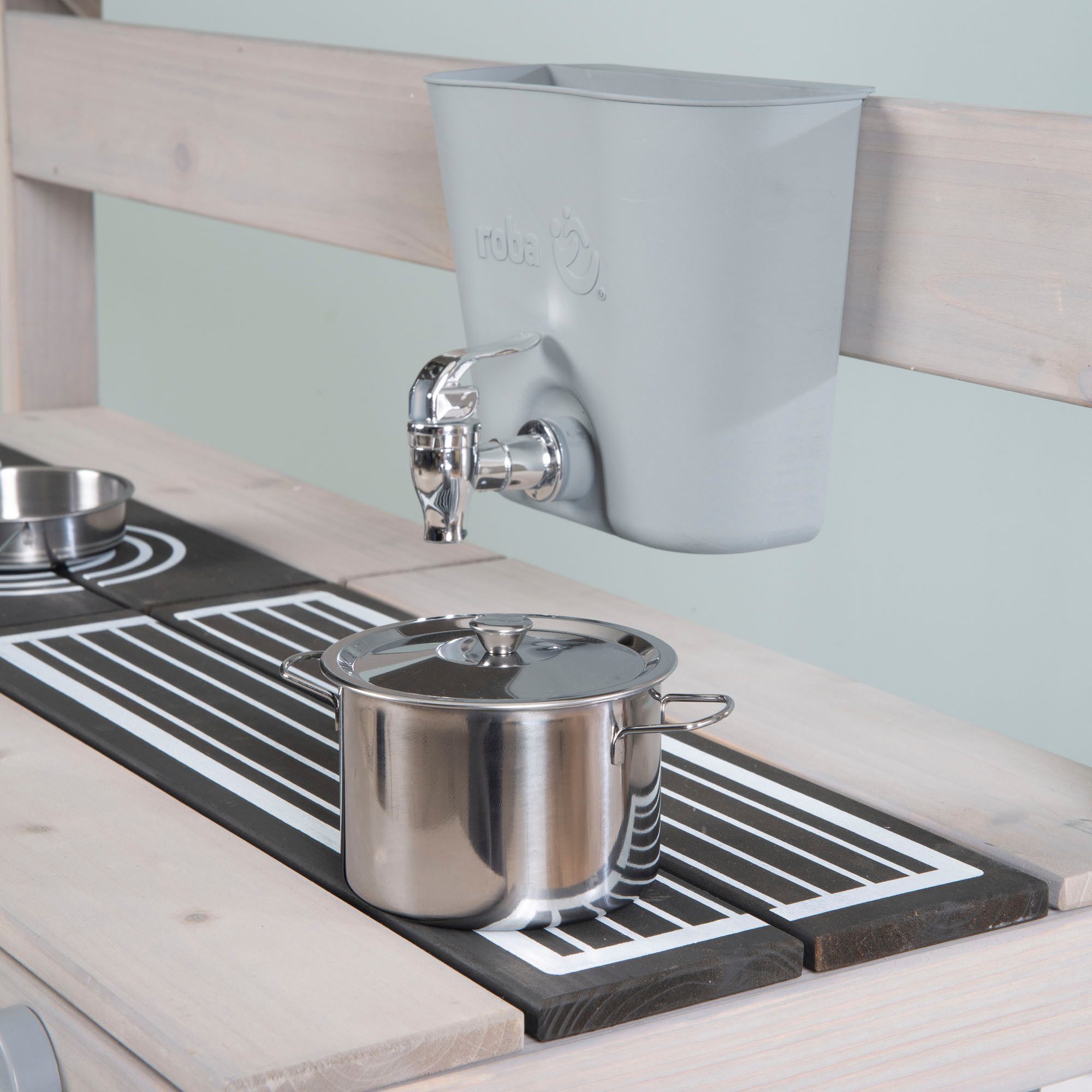 Roba® Outdoor-speelkeukentje Modderkeuken, grijs gelazuurd, van hout