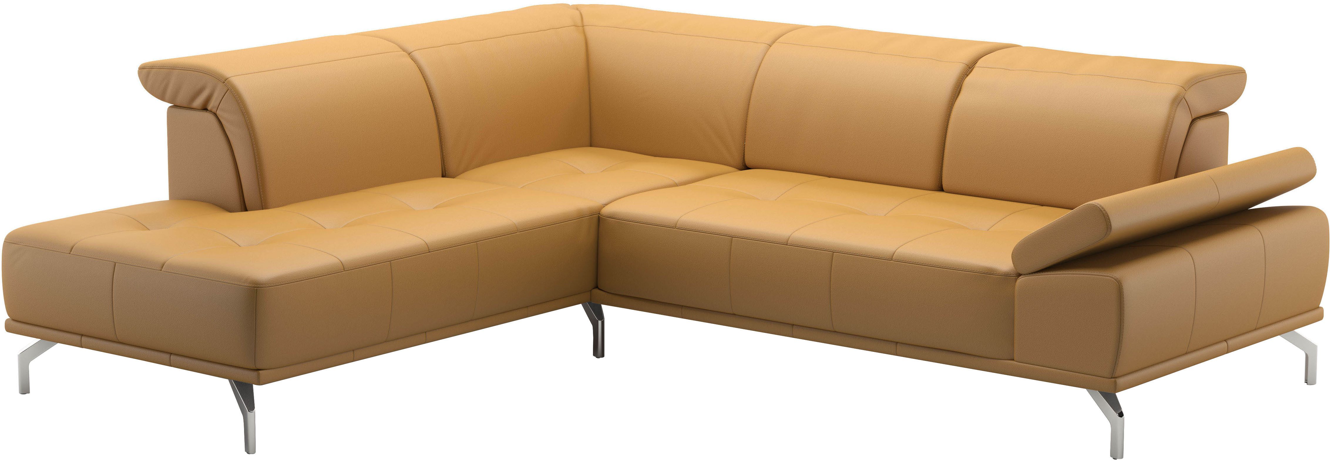 Places of Style Hoekbank Caluna Incl. zitdiepteverstelling, optioneel met hoofd- en armleuningverstelling