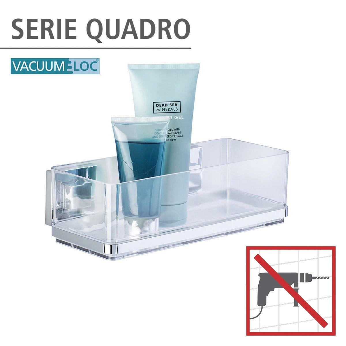 WENKO Doucherekje Vacuum-Loc Quadro