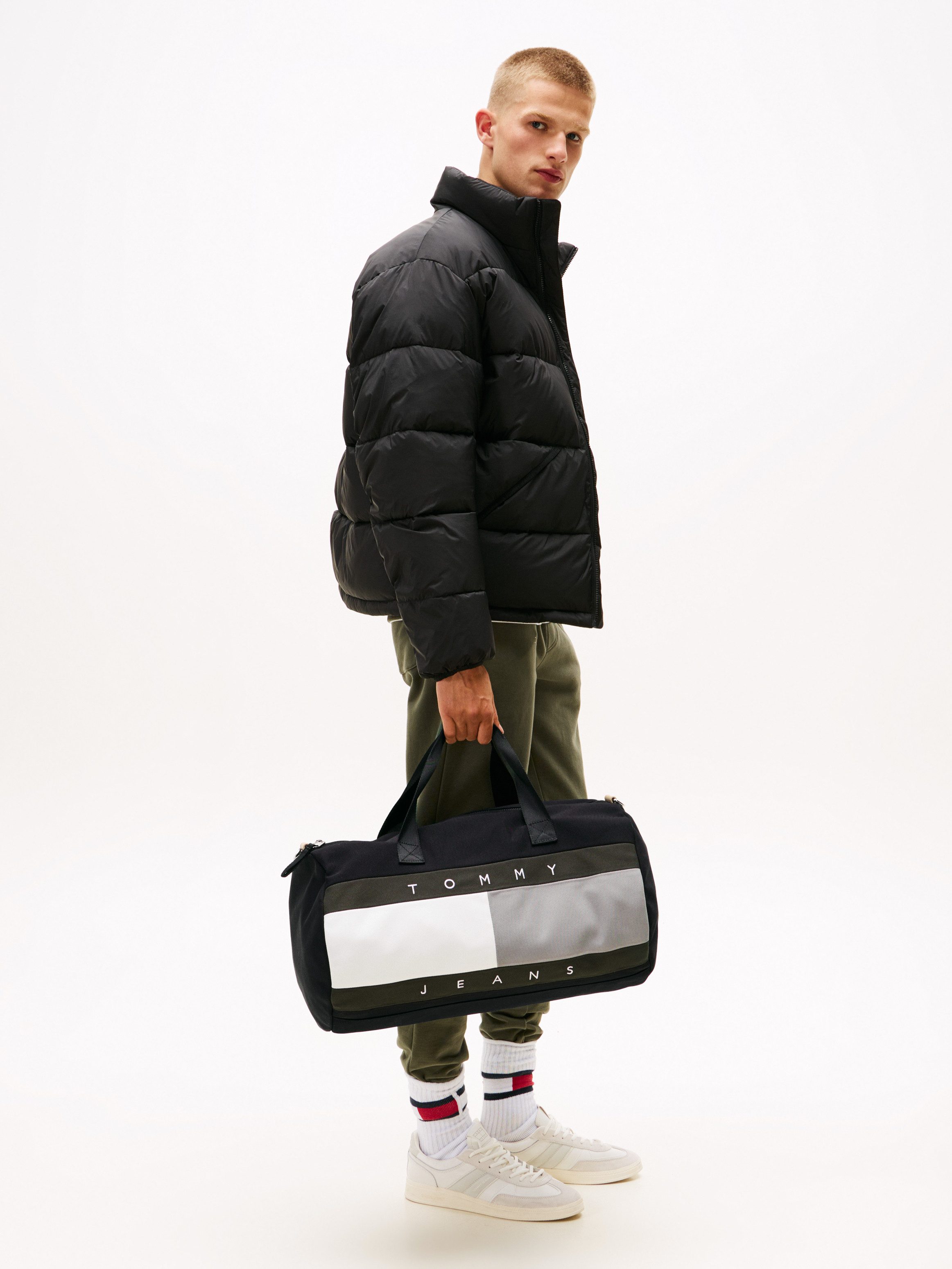 TOMMY JEANS Weekendtas TJM ARCHIVE DUFFLE , men reistas, vrijetijdstas, travelbag met plakt logo