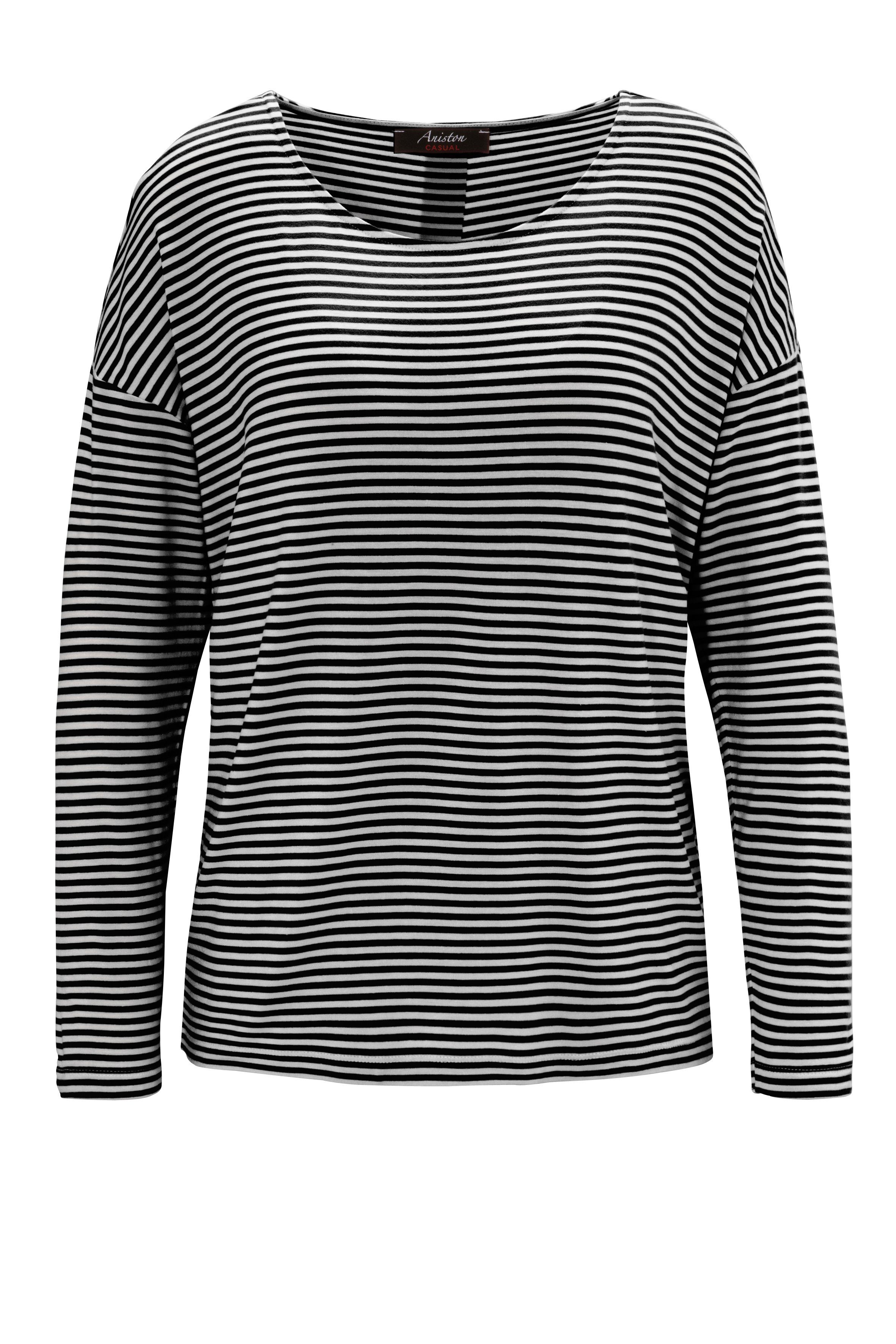 Aniston CASUAL Shirt met lange mouwen de clou: de nep-knopenrij aan de achterkant