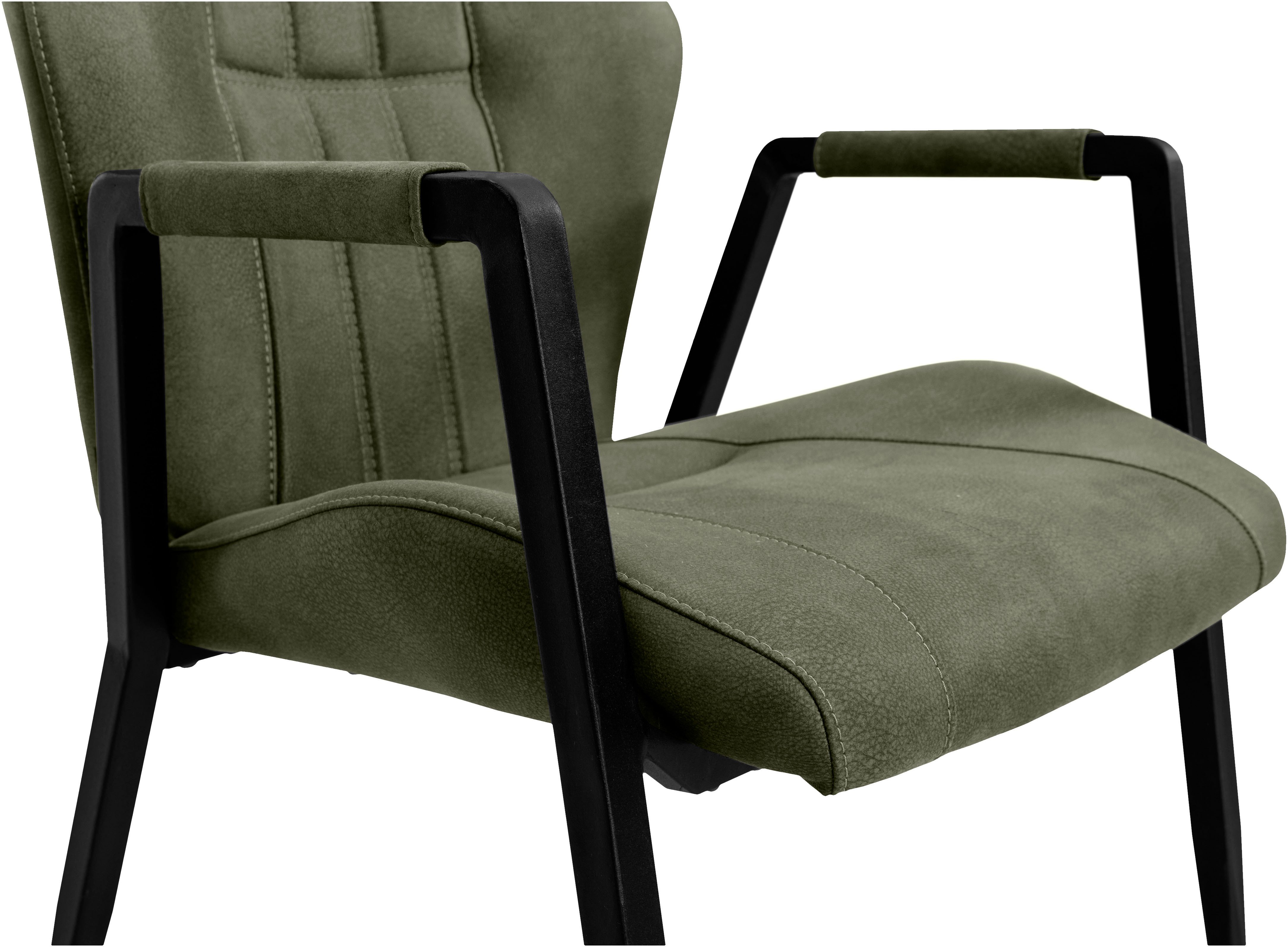 OMG Design Stoel met armleuningen Point Eetkamerstoel met wielen, bureaustoel (set)
