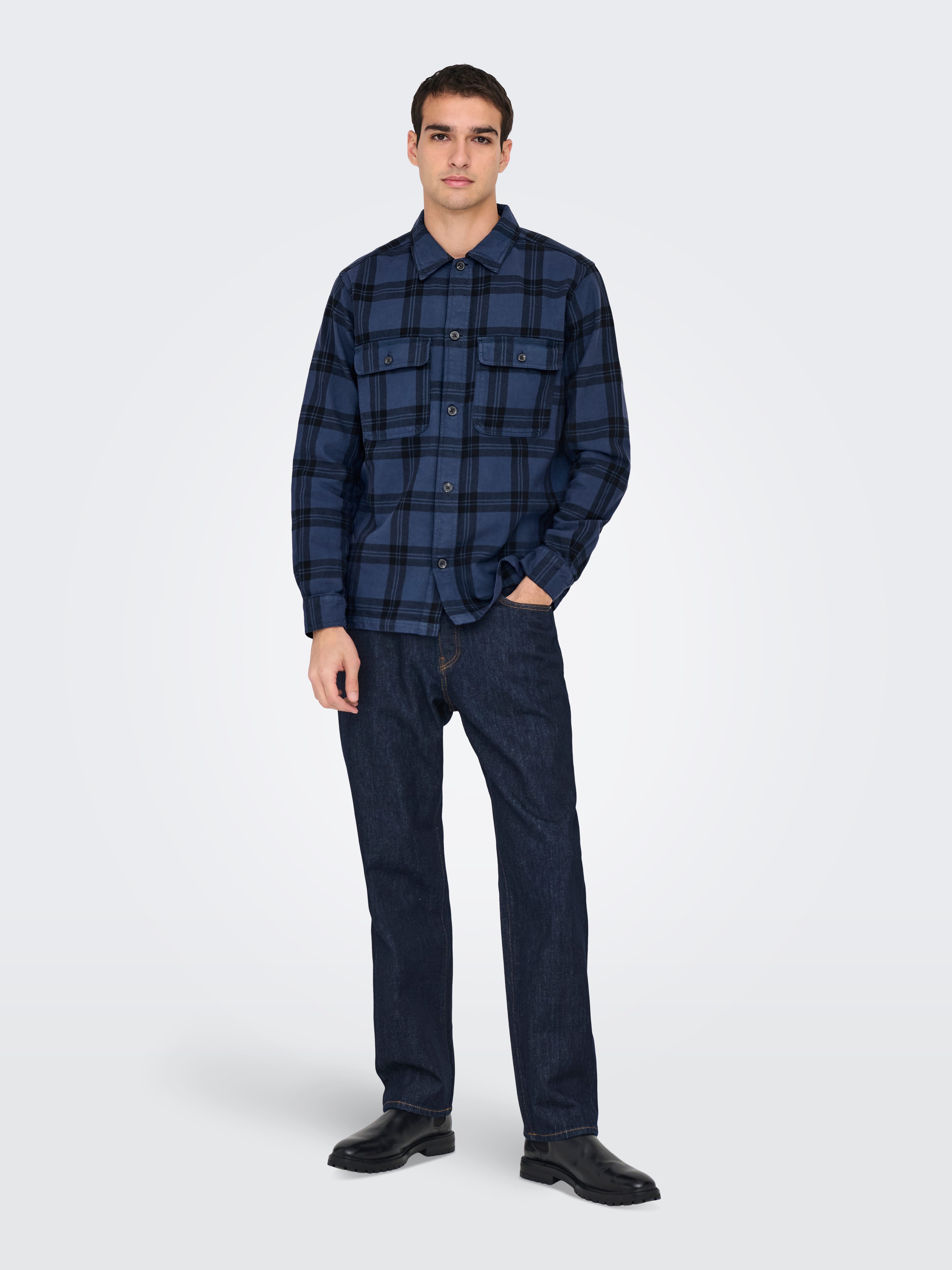 ONLY & SONS Overhemd met lange mouwen ONSOLIVER TWILL OVERDYE OVERSHIRT BF