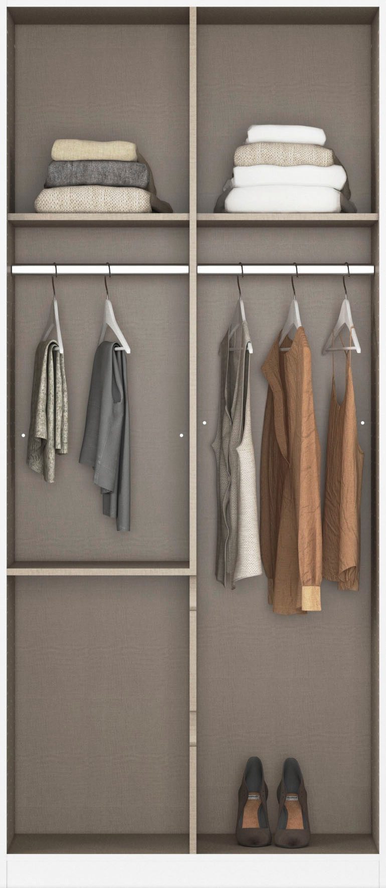 rauch Draaideurkast Kledingkast kast garderobe garderobekast MAINZ greeploze front, buitendeuren met push-to-open functie made in germany