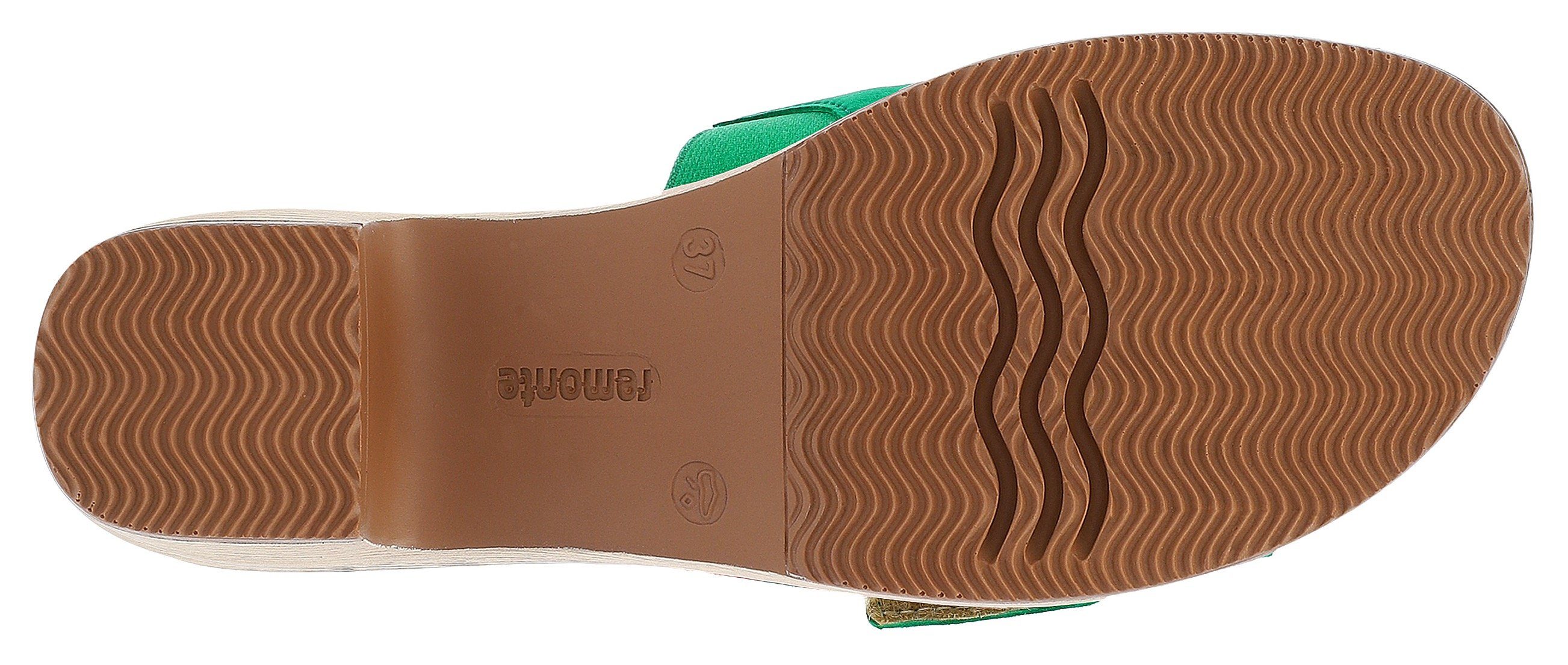 Remonte Slippers ELLE-Collection blokhak, zomerschoen, slippers, decoratieve gesp, elle-collectie