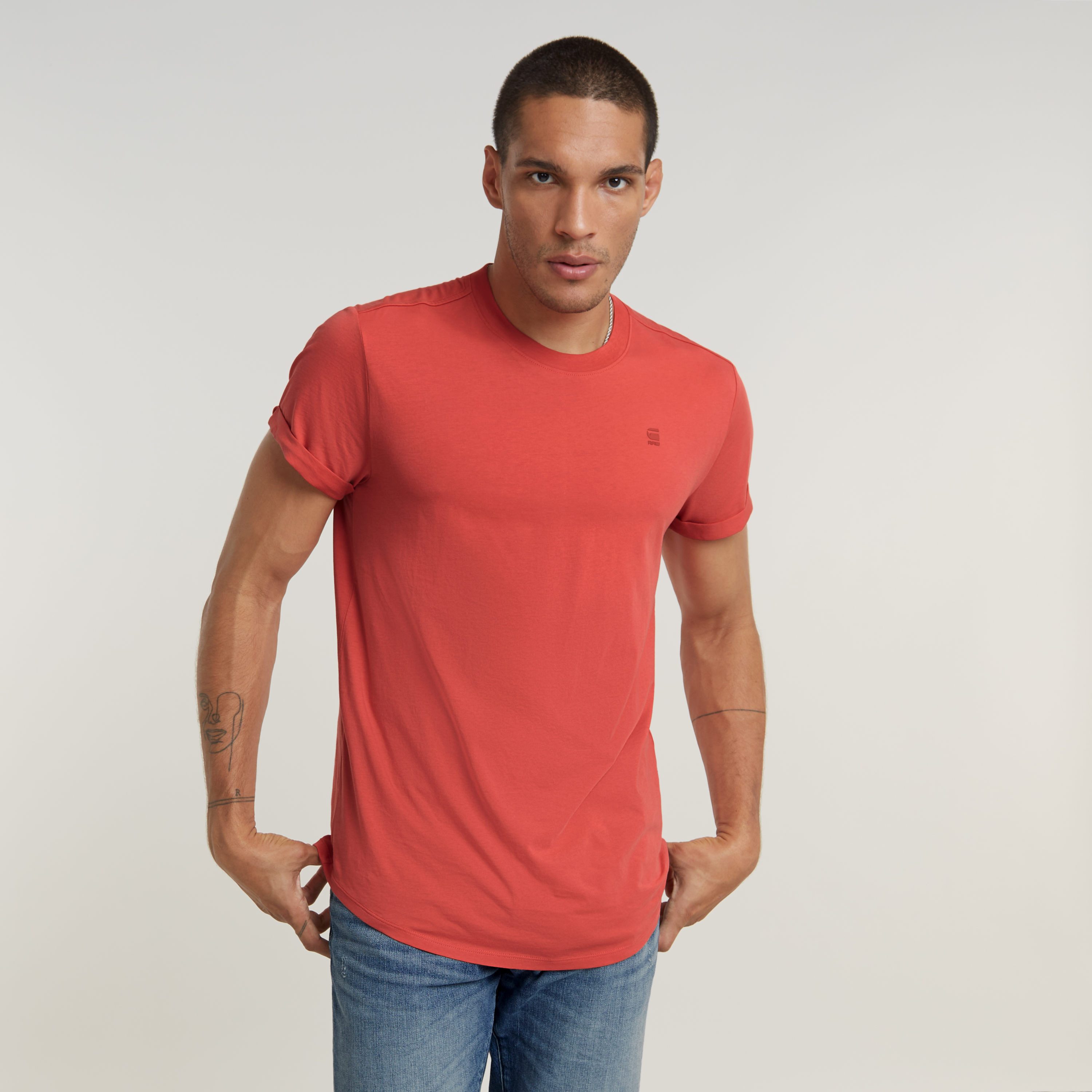 G-Star Korte Mouw T-shirt Lash D16396-B353-5789 Red Heren