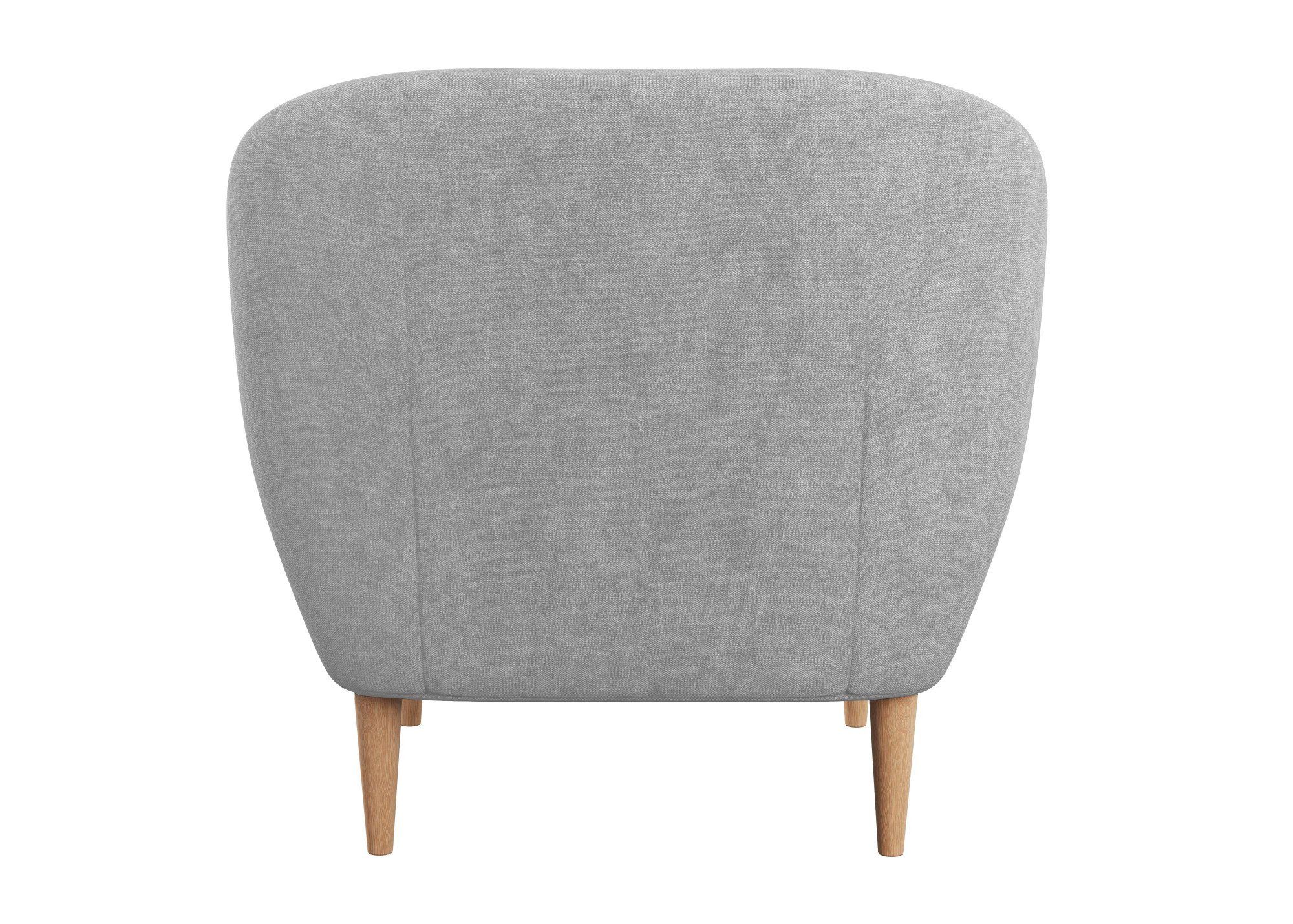 Home affaire Fauteuil Roni Zigzag vering voor een hoog zitcomfort, massief houten poten