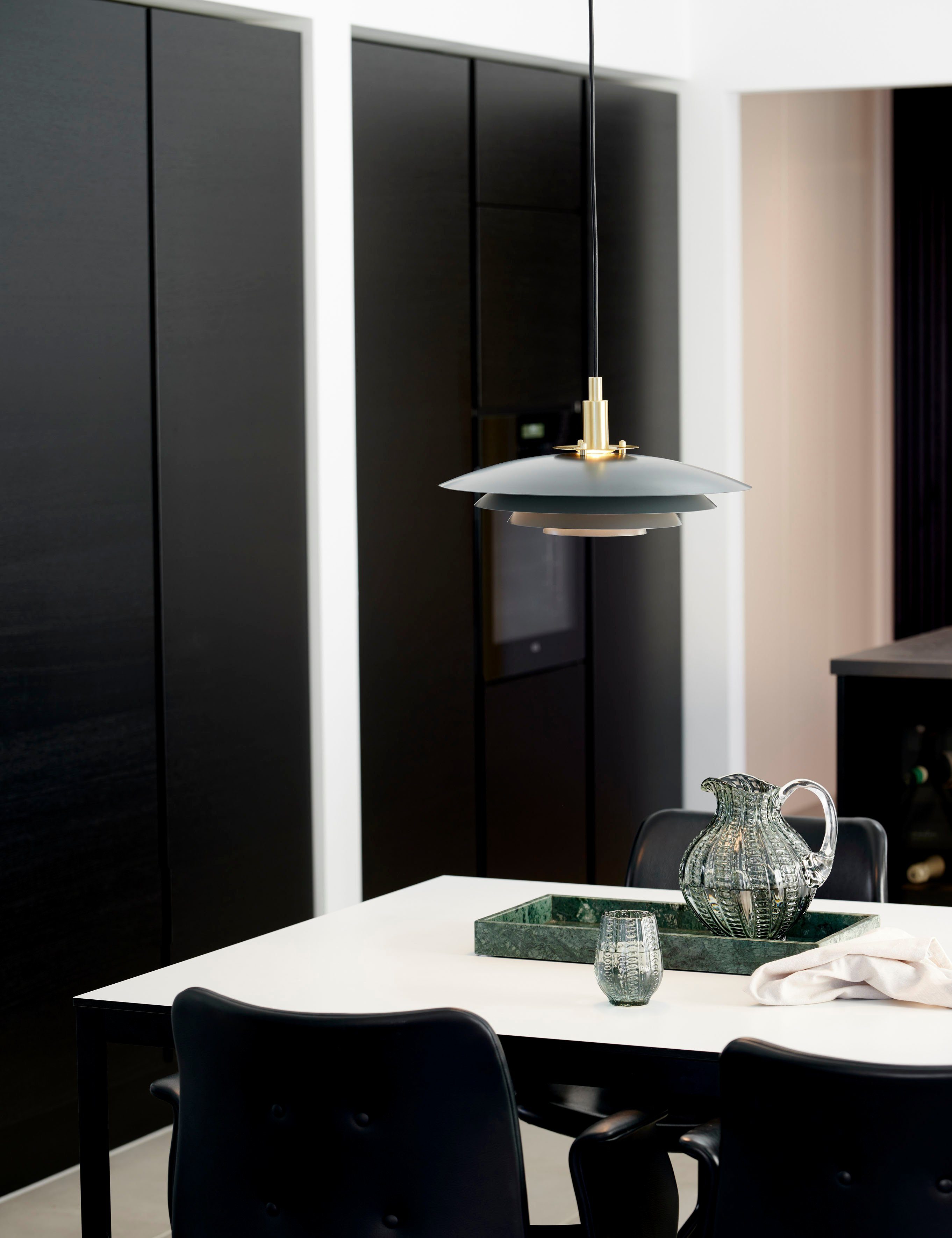 Nordlux Hanglamp Bretagne Scandinavische heldere en zachte lijnen, koper-effect, stabiele behuizing (1 stuk)