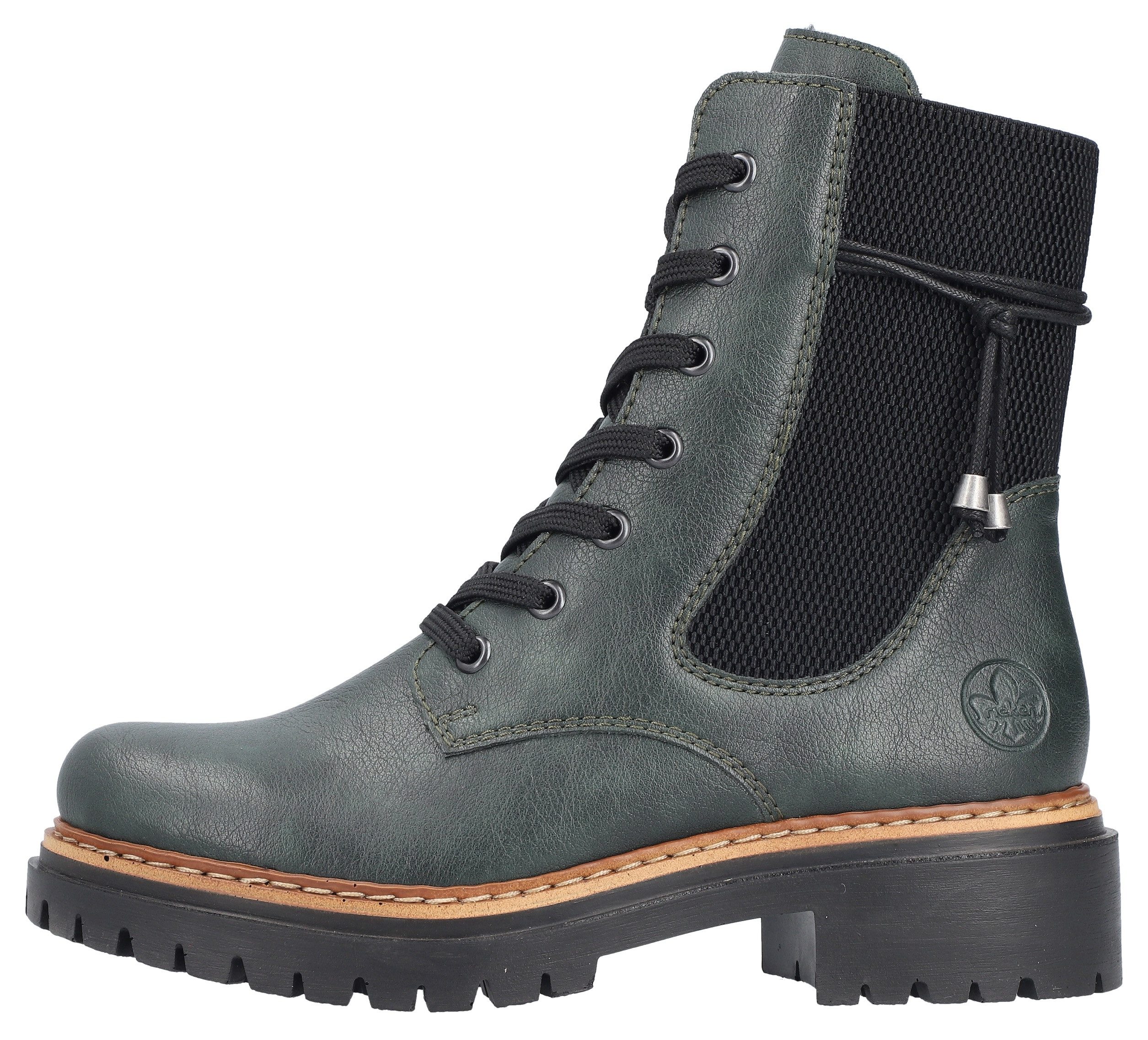 Rieker Winterlaarsjes veterschoenen, enkellaars, hakken, chelseaboots met binnenrits