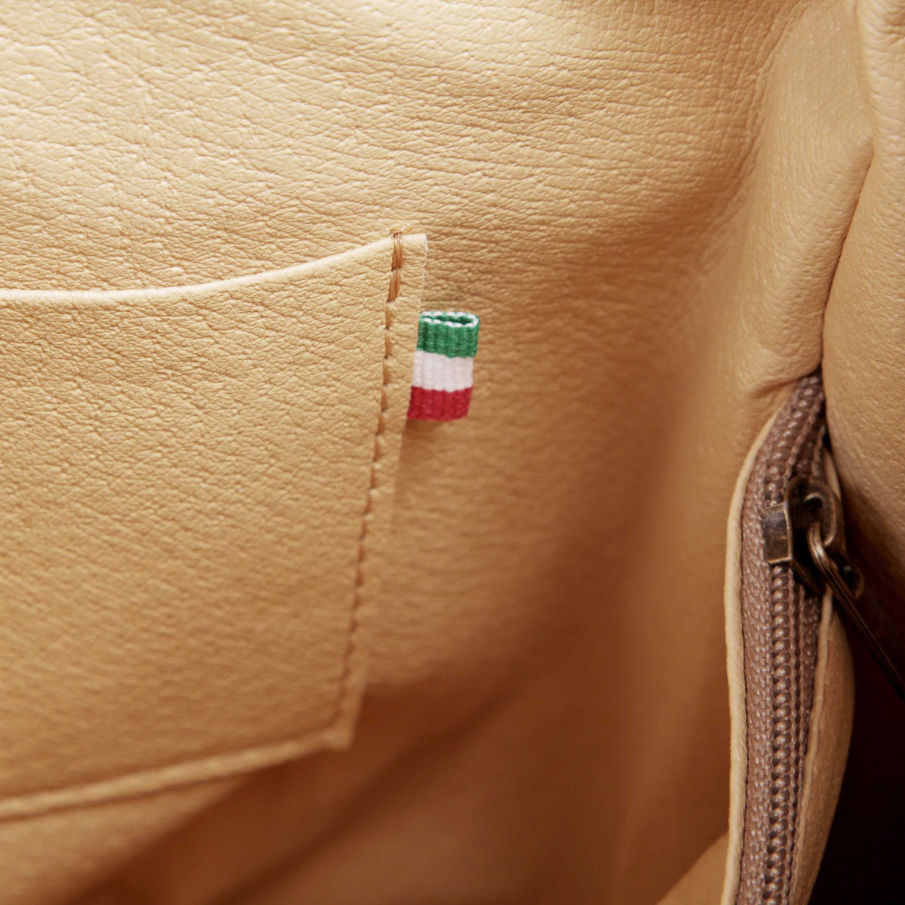 Piké Shopper echt leer, made in italy