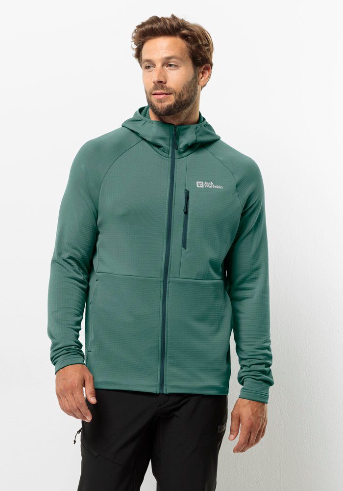 Jack Wolfskin Kolbenberg Hooded FZ Men Fleece jack Heren XXL jade green Jade Green