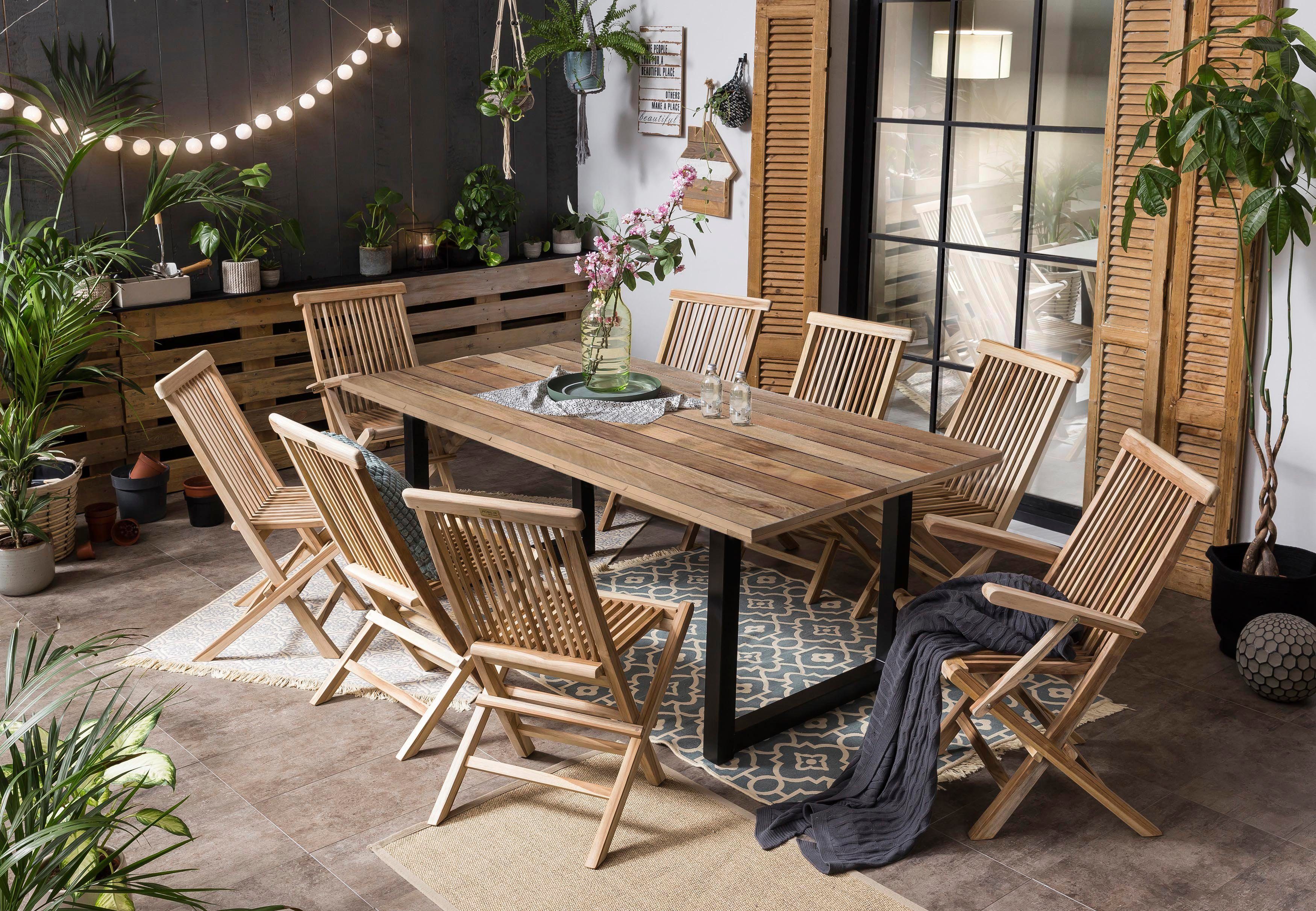 Home affaire Eettafel Aletsch gemaakt van onbehandeld hout, gerecycled steigerhout