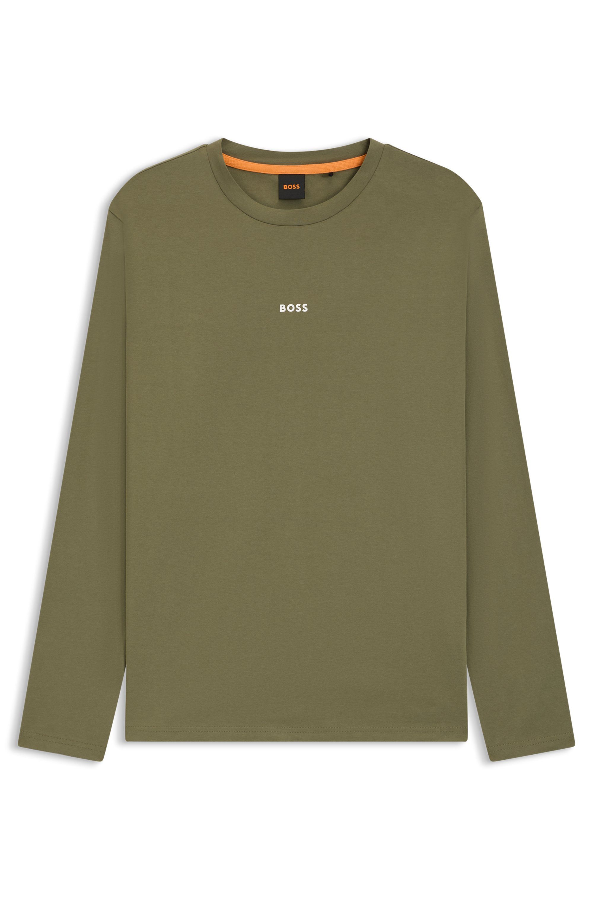 Boss Orange Shirt met lange mouwen TChark met een ronde hals