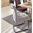 mca furniture vrijdragende stoel salta met aqua clean bekleding (set, 2 stuks) grijs