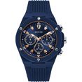 guess multifunctioneel horloge poseidon, gw0268g3 blauw