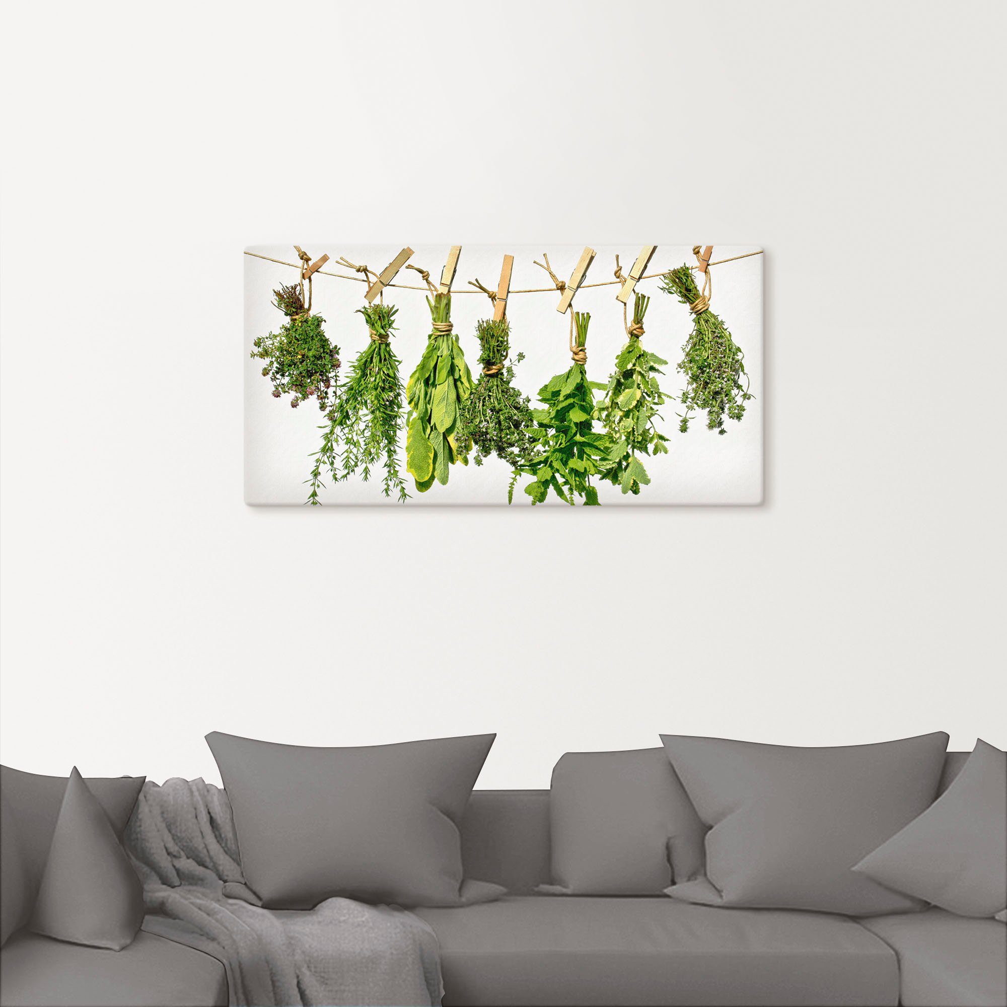 Artland Artprint Kruiden als artprint van aluminium, artprint voor buiten, artprint op linnen, poster, muursticker