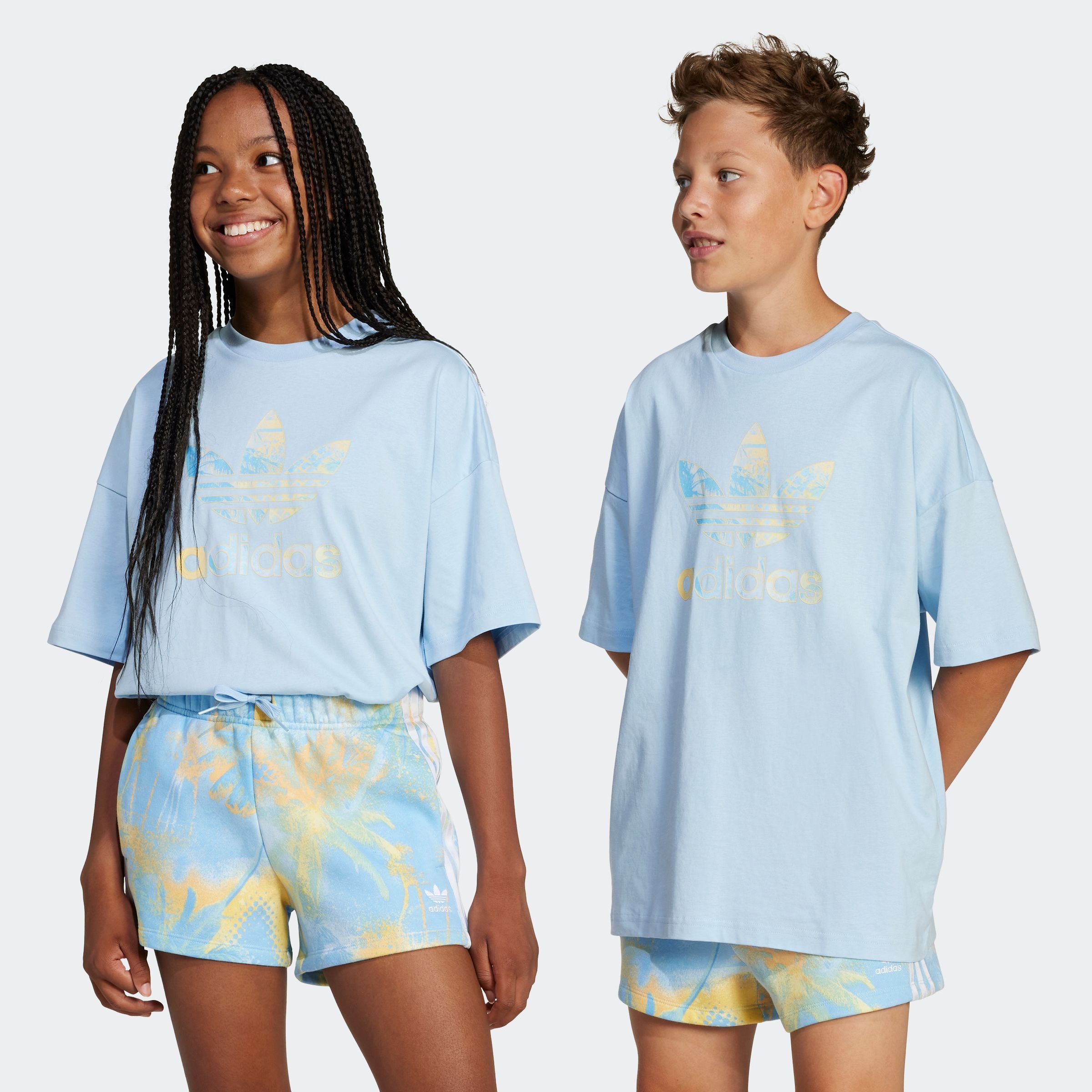 adidas Originals T-shirt Thee jongens t-shirts maat 164 blauw
