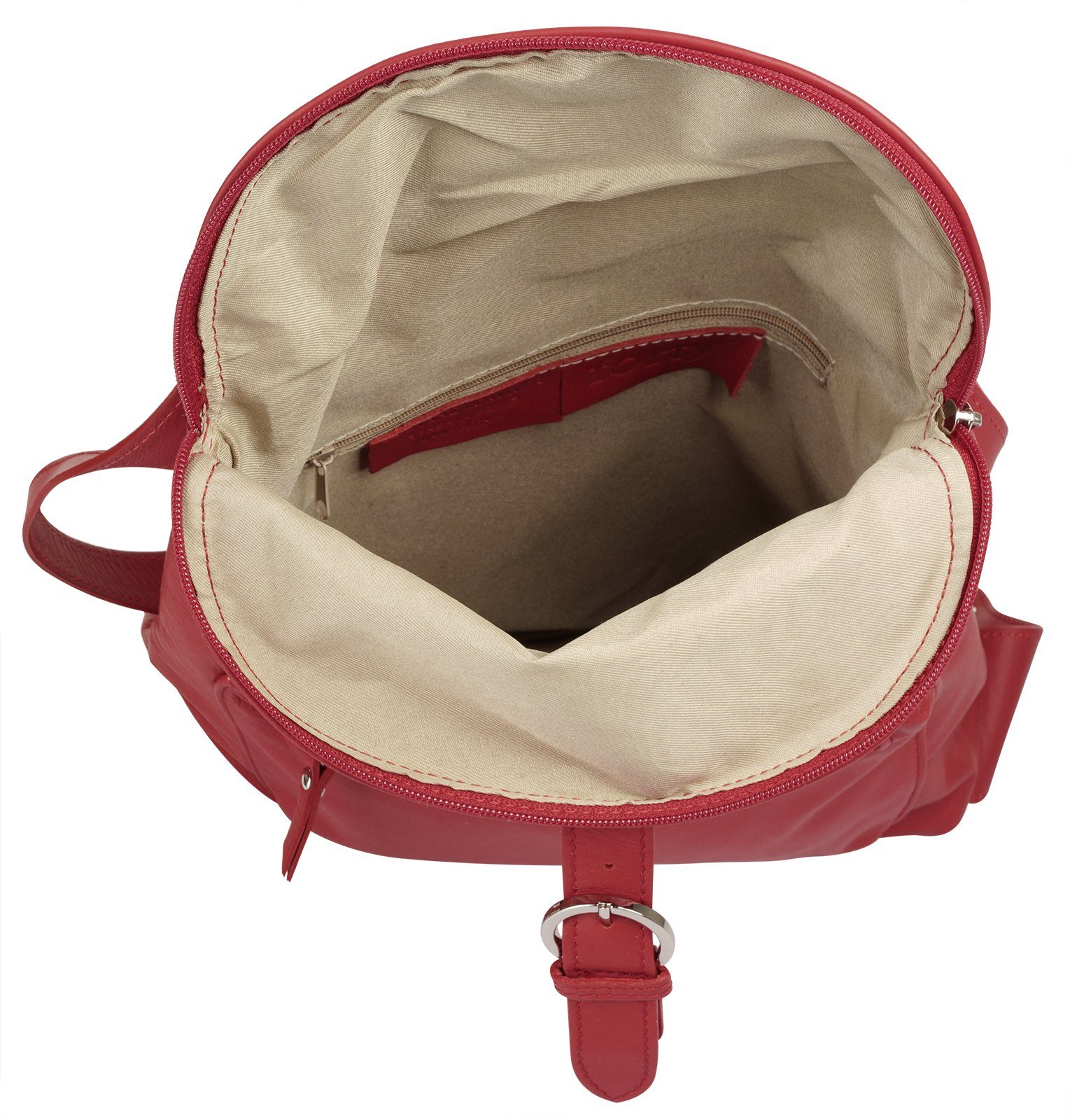 Forty Degrees Rugzak echt leer, made in italy