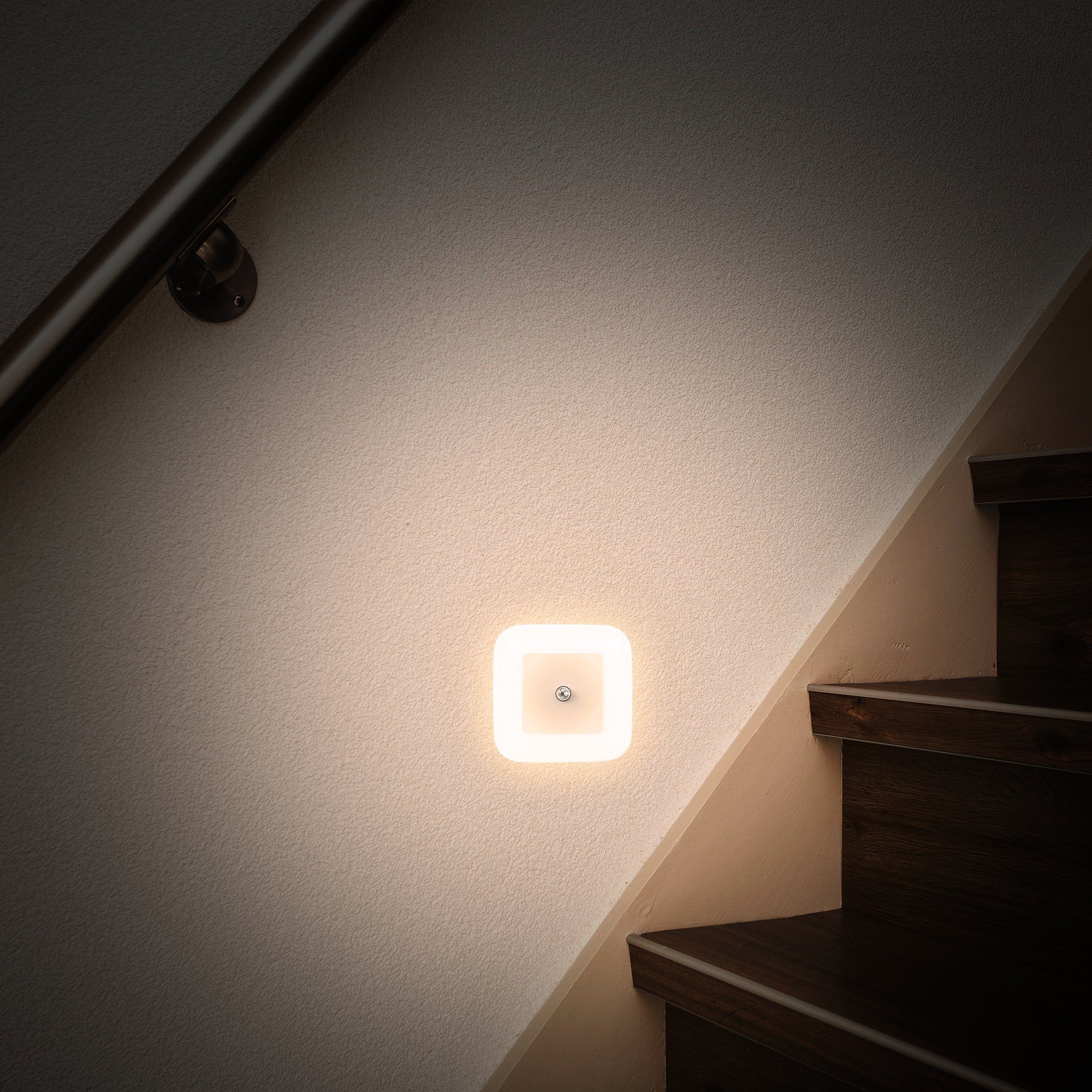 B.K.Licht Lednachtlampje Start Nachtlicht, ganglicht, bewegingssensor, schemersensor, 2-delige set (2 stuks)