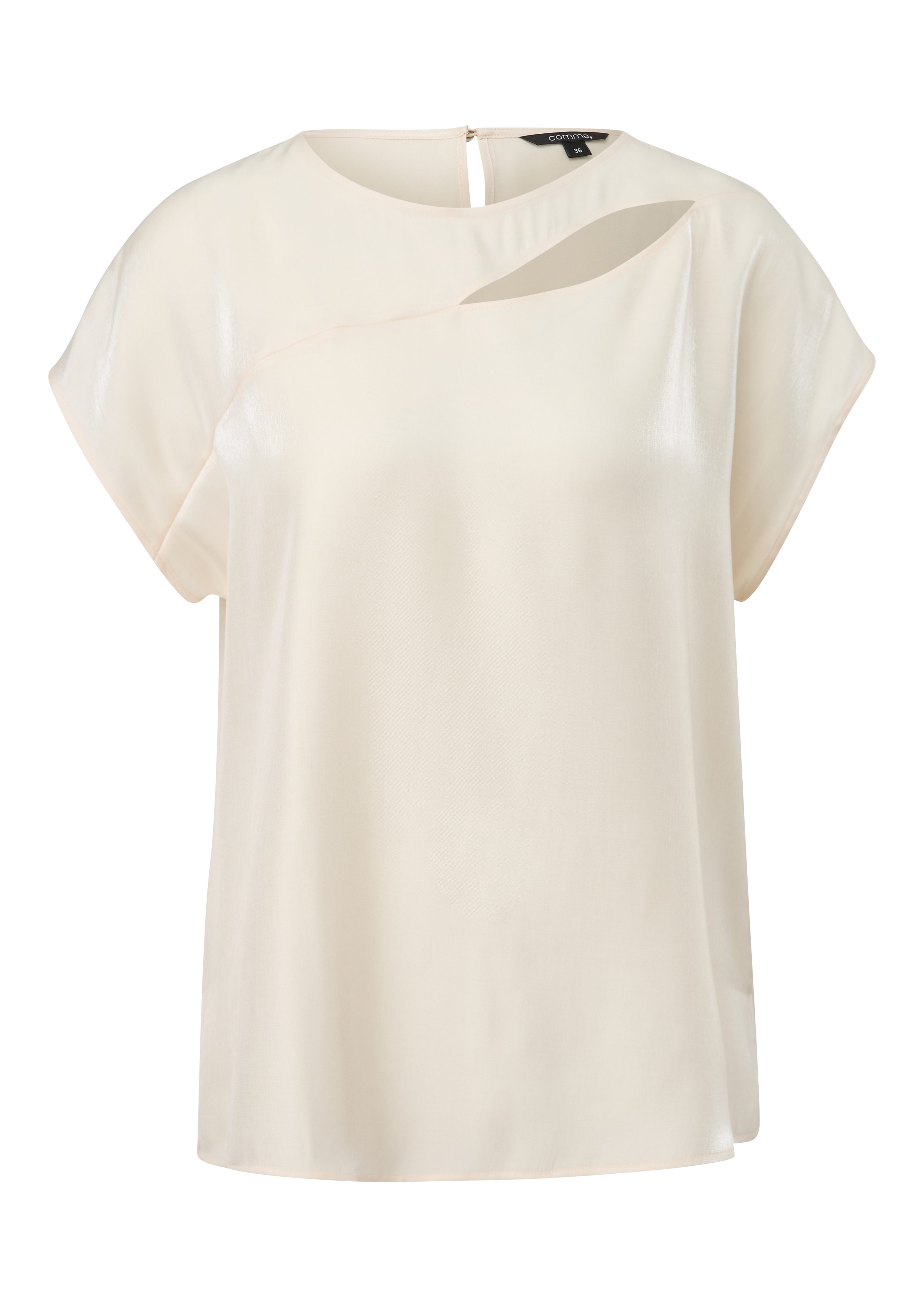 Comma T-shirt met uitsnijding aan de voorkant