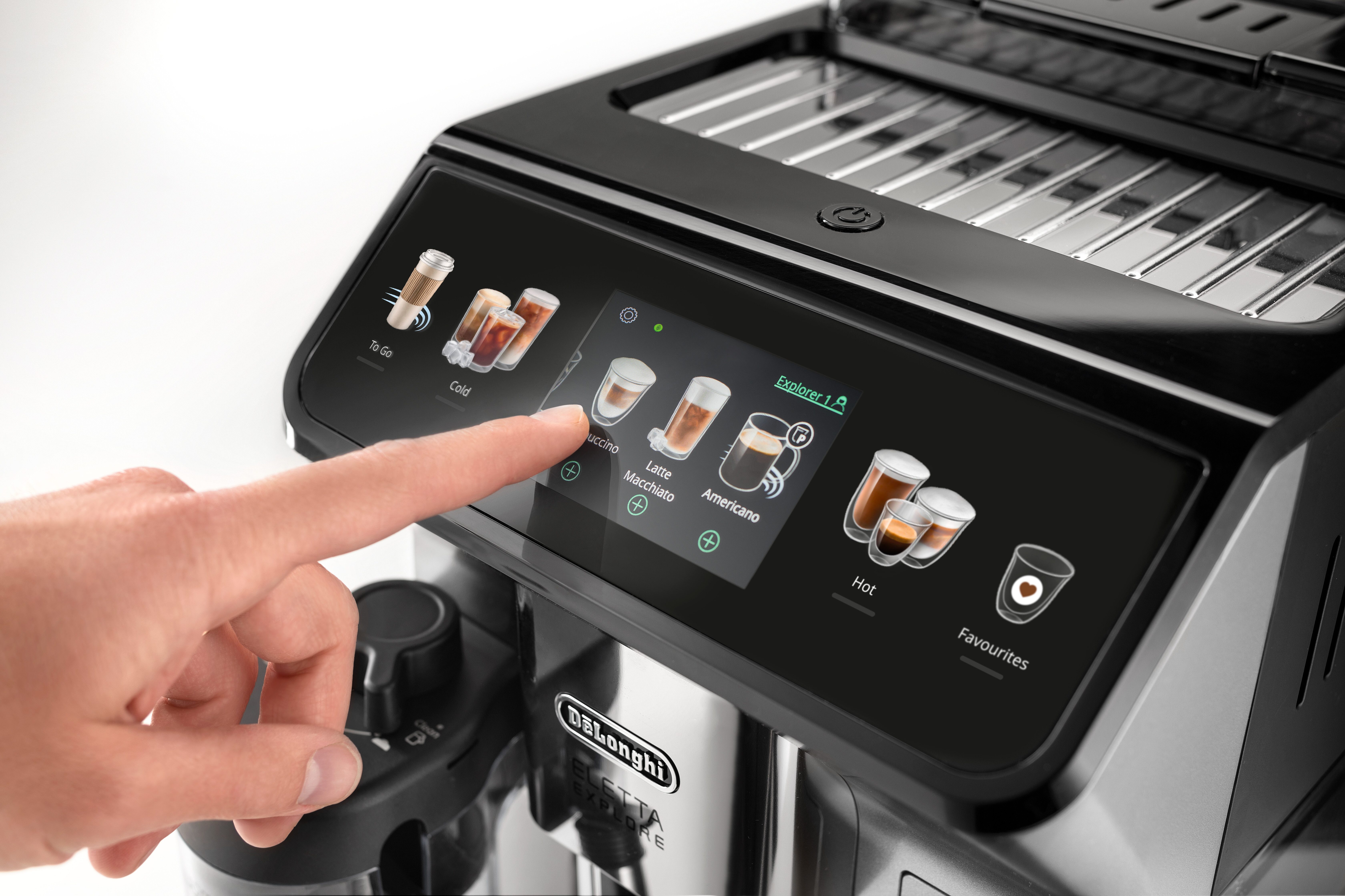 De'Longhi Volautomatisch koffiezetapparaat Eletta Explore ECAM450.55.S - 40 Rezepte, heißer & kalter Milchschaum