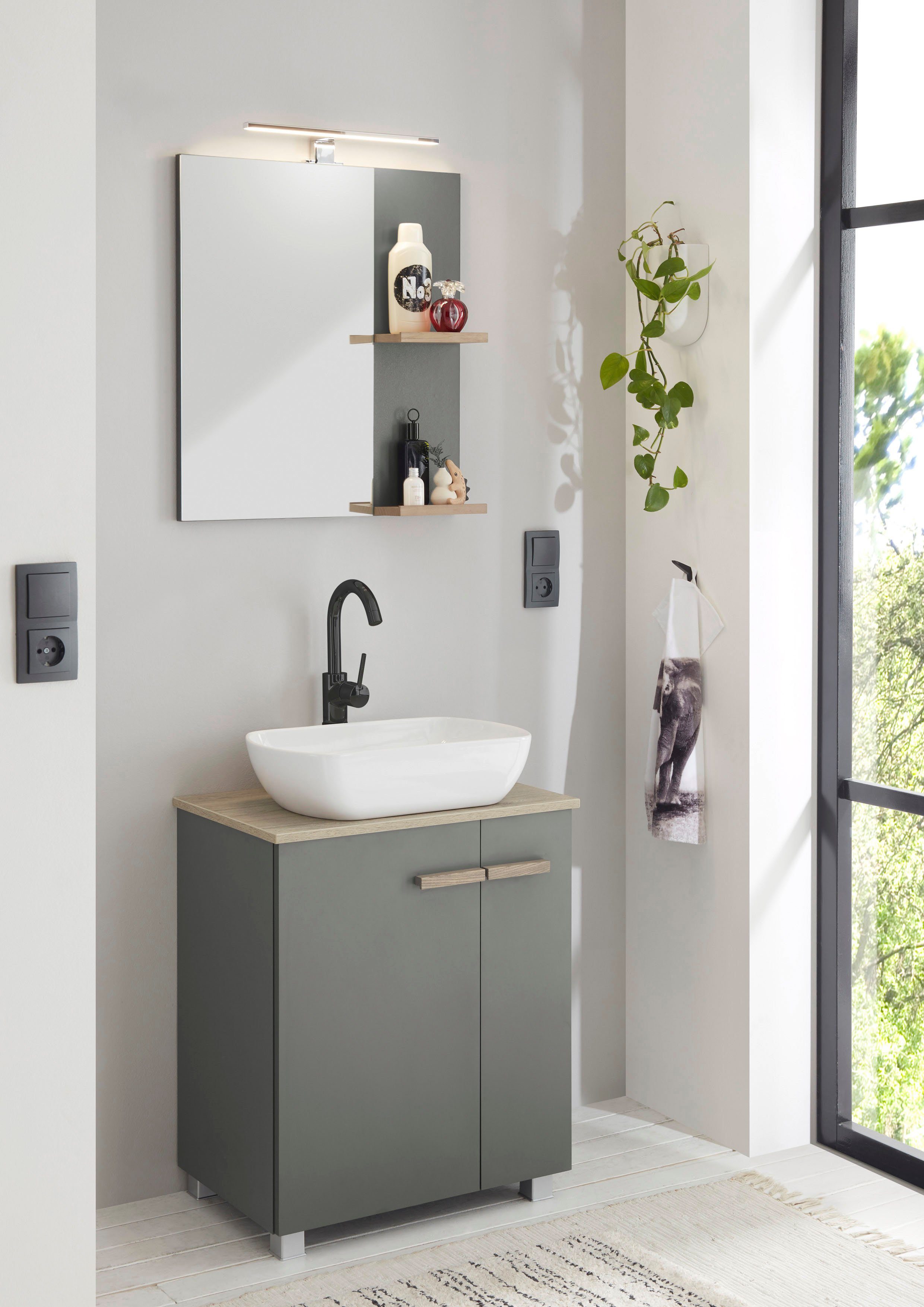 Places of Style Badkamerserie SOLiD, badkamermeubelset, badkamer in modern ontwerp, 2-delige badkamer (2-delig)